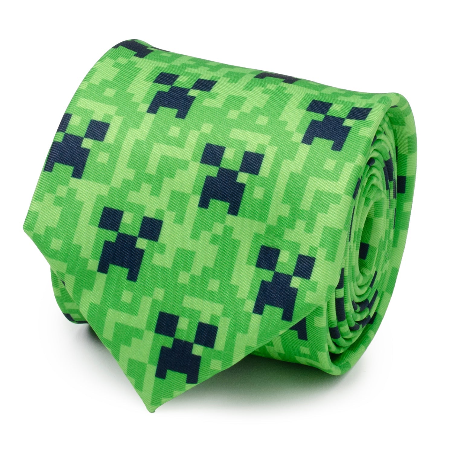  Cufflinks Minecraft Creeper Green Men's Tie - Default Title - Bonton