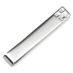 Minecraft Creeper Hidden Message Silver Tie Bar