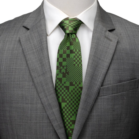 Minecraft Hidden Creeper Green Men's Tie