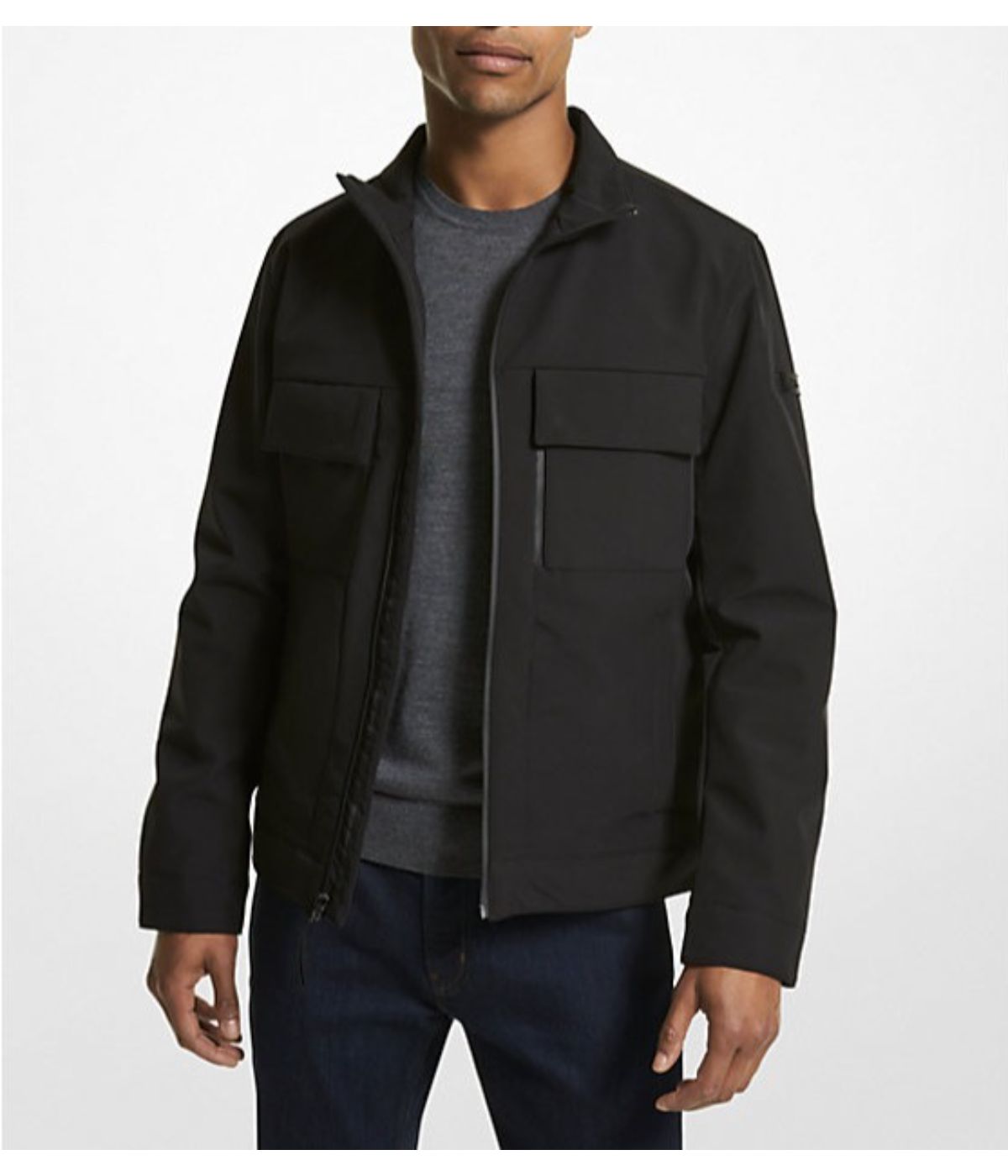  Michael Kors Softshell Jacket with Side Pockets Black - Black - Bonton