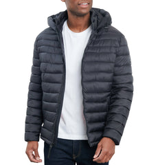 Hooded Packable Jacket Black