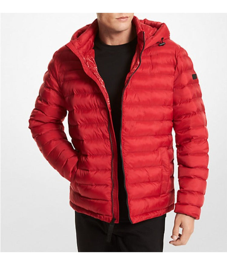 Hooded Packable Jacket Crimson