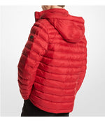 Hooded Packable Jacket Crimson