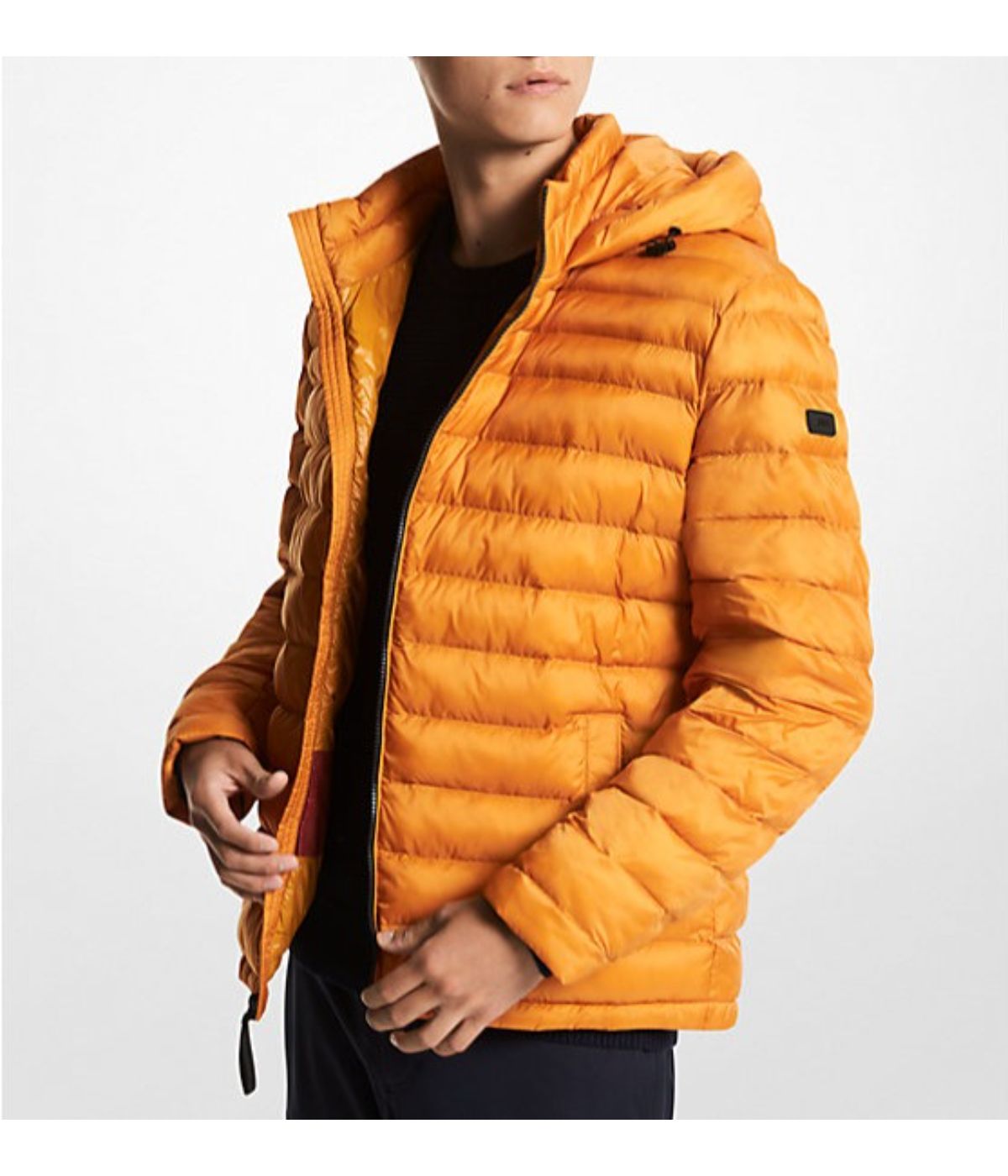  Michael Kors Hooded Packable Jacket Marigold - Marigold - Bonton