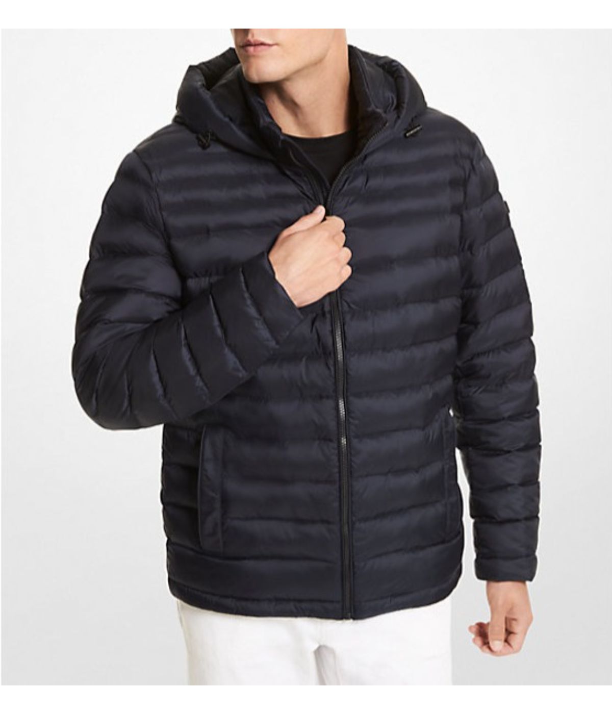  Michael Kors Hooded Packable Jacket Midnight Blue - Midnight Blue - Bonton