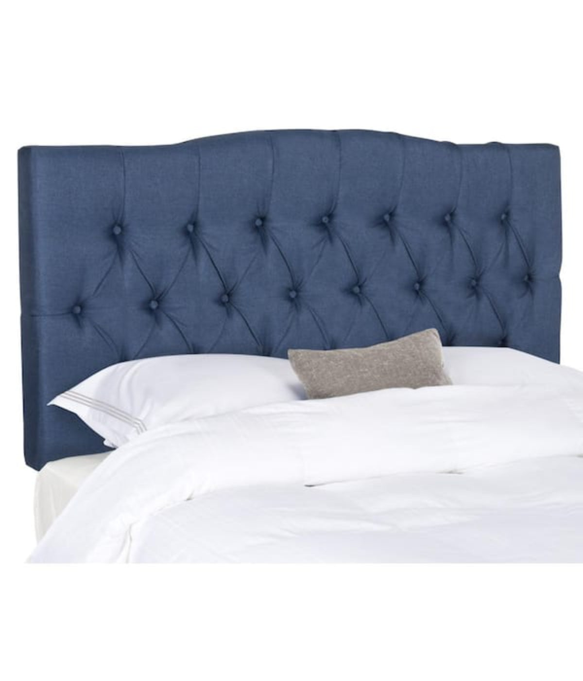  Safavieh Axel Tufted Linen Headboard Navy - Navy - Bonton