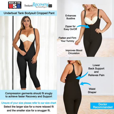 InstantRecoveryMD Underbust Tank Bodysuit Cropped Pant MD223