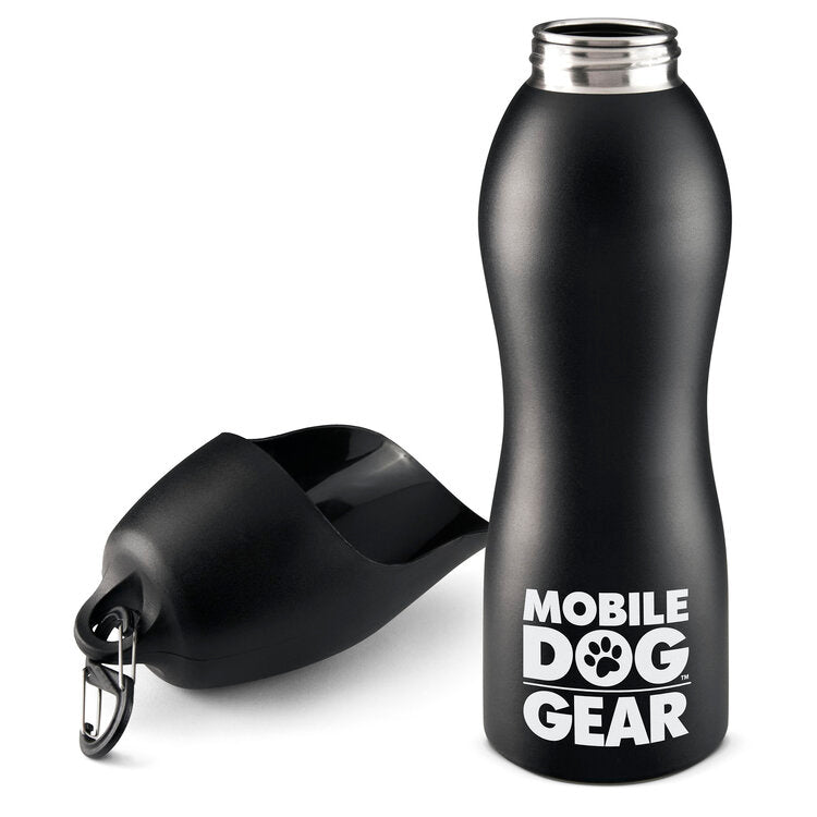  Mobile Dog Gear Stainless Steel Dog Water Bottles, 25 Ounces - Black - Bonton