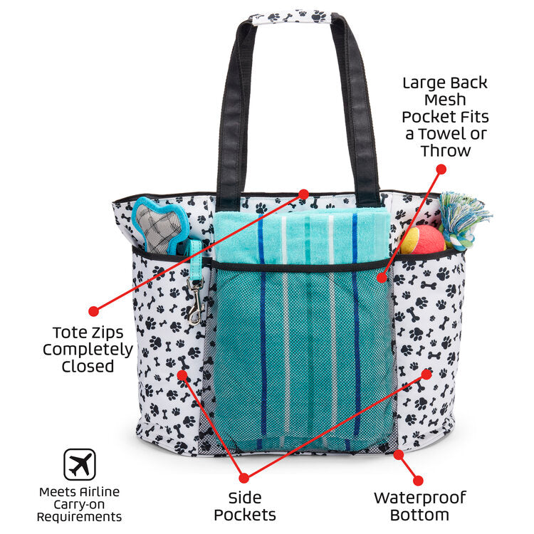  Mobile Dog Gear Dogssentials Travel Tote - White - Bonton