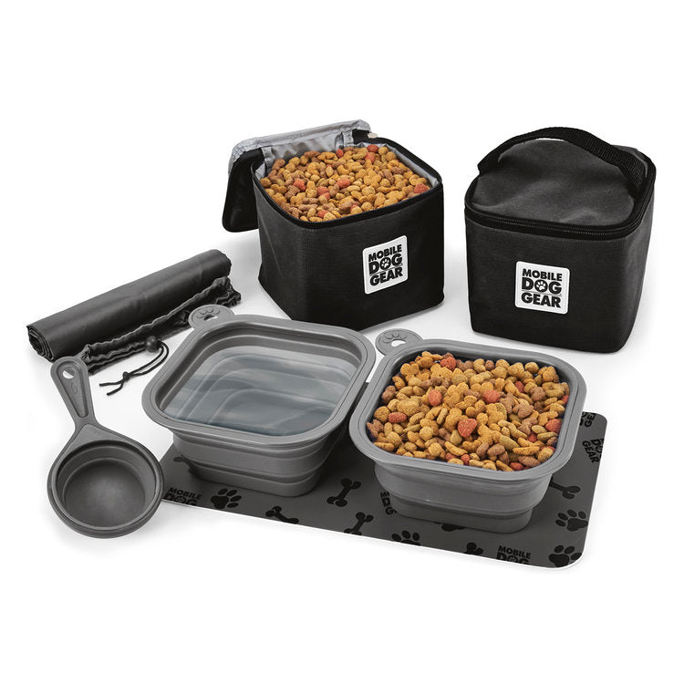  Mobile Dog Gear Mobile Dog Gear Dine Away® Food Set, Large, Black - Black - Bonton