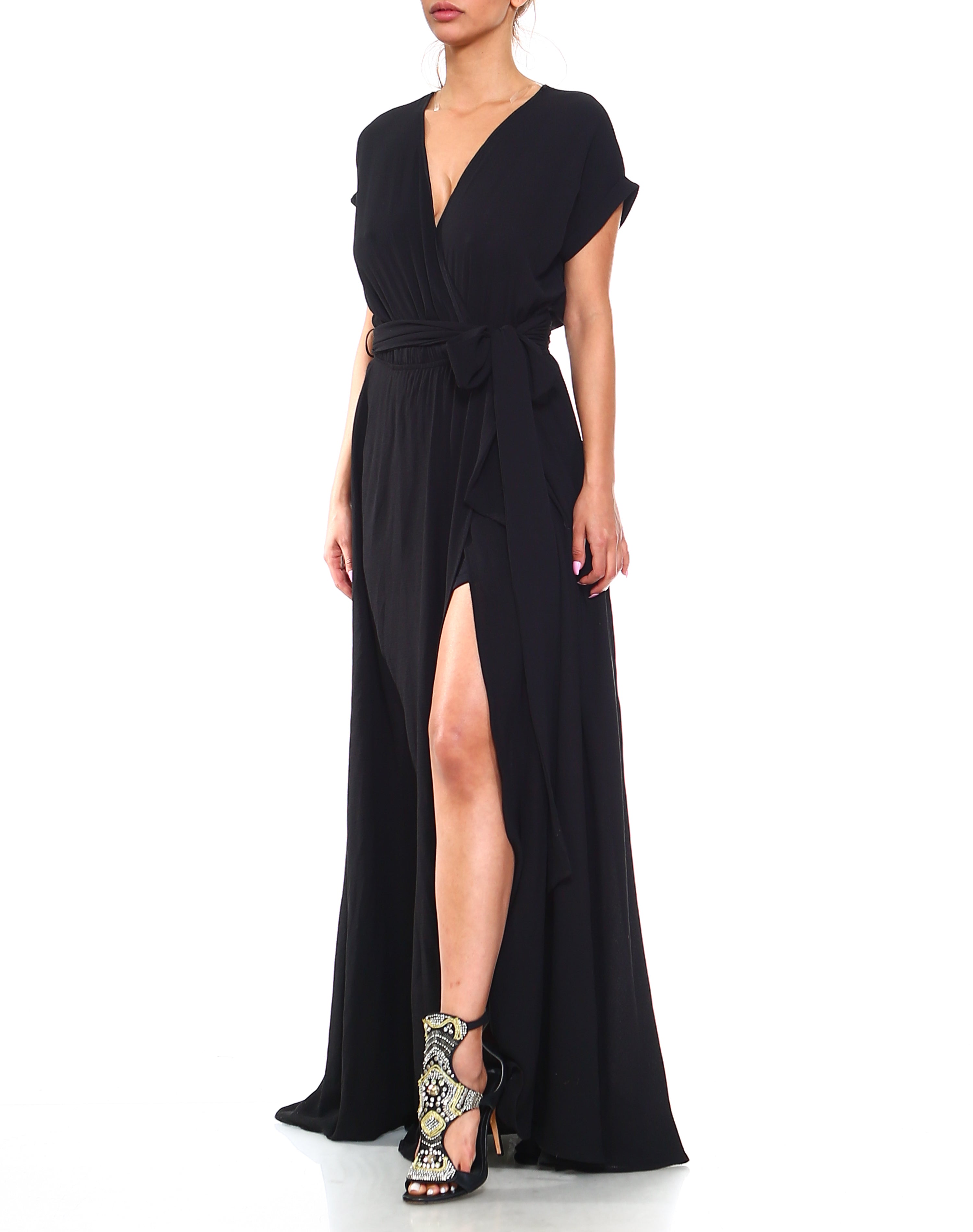  Meghan Los Angeles Jasmine Maxi Dress - Black - Bonton