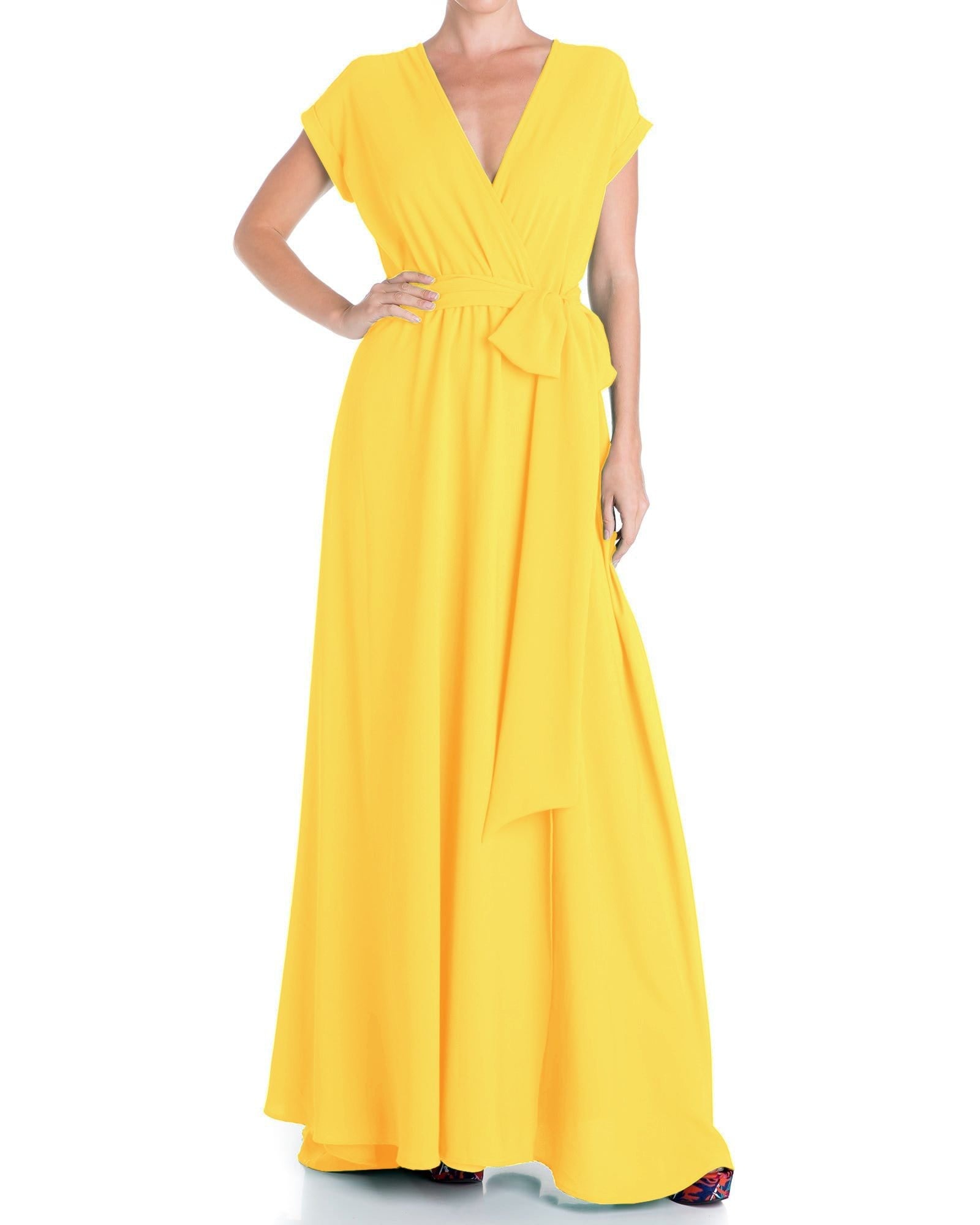  Meghan Los Angeles Jasmine Maxi Dress - Canary - Bonton