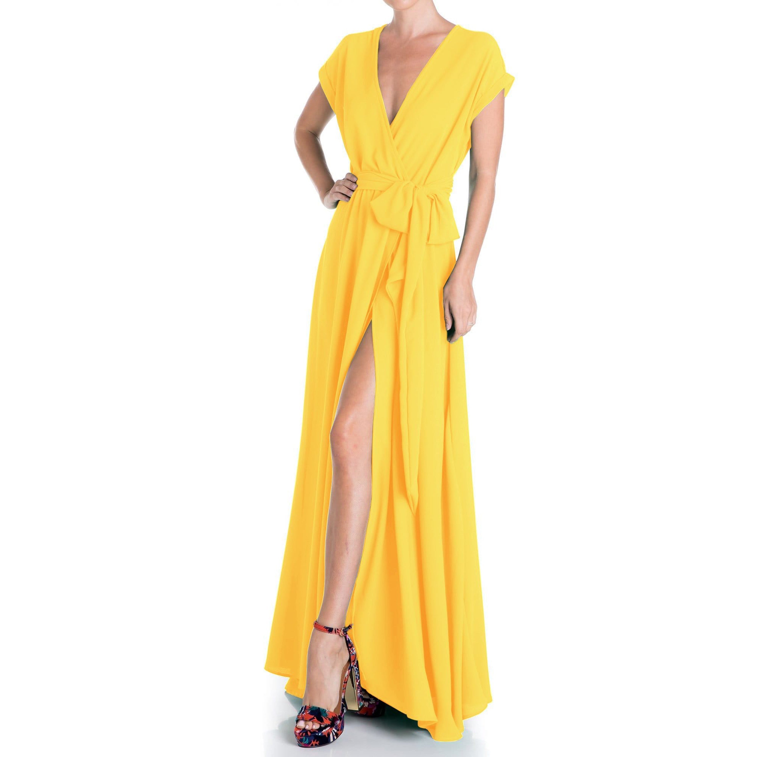  Meghan Los Angeles Jasmine Maxi Dress - Canary - Bonton