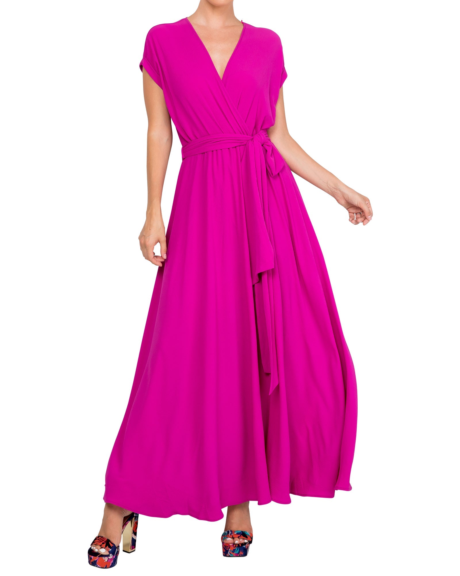  Meghan Los Angeles Jasmine Maxi Dress - Cranberry - Bonton