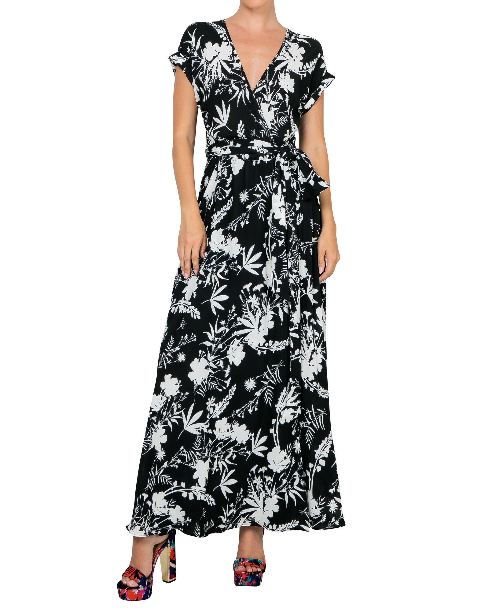  Meghan Los Angeles Jasmine Maxi Dress - Dahlia Black - Bonton