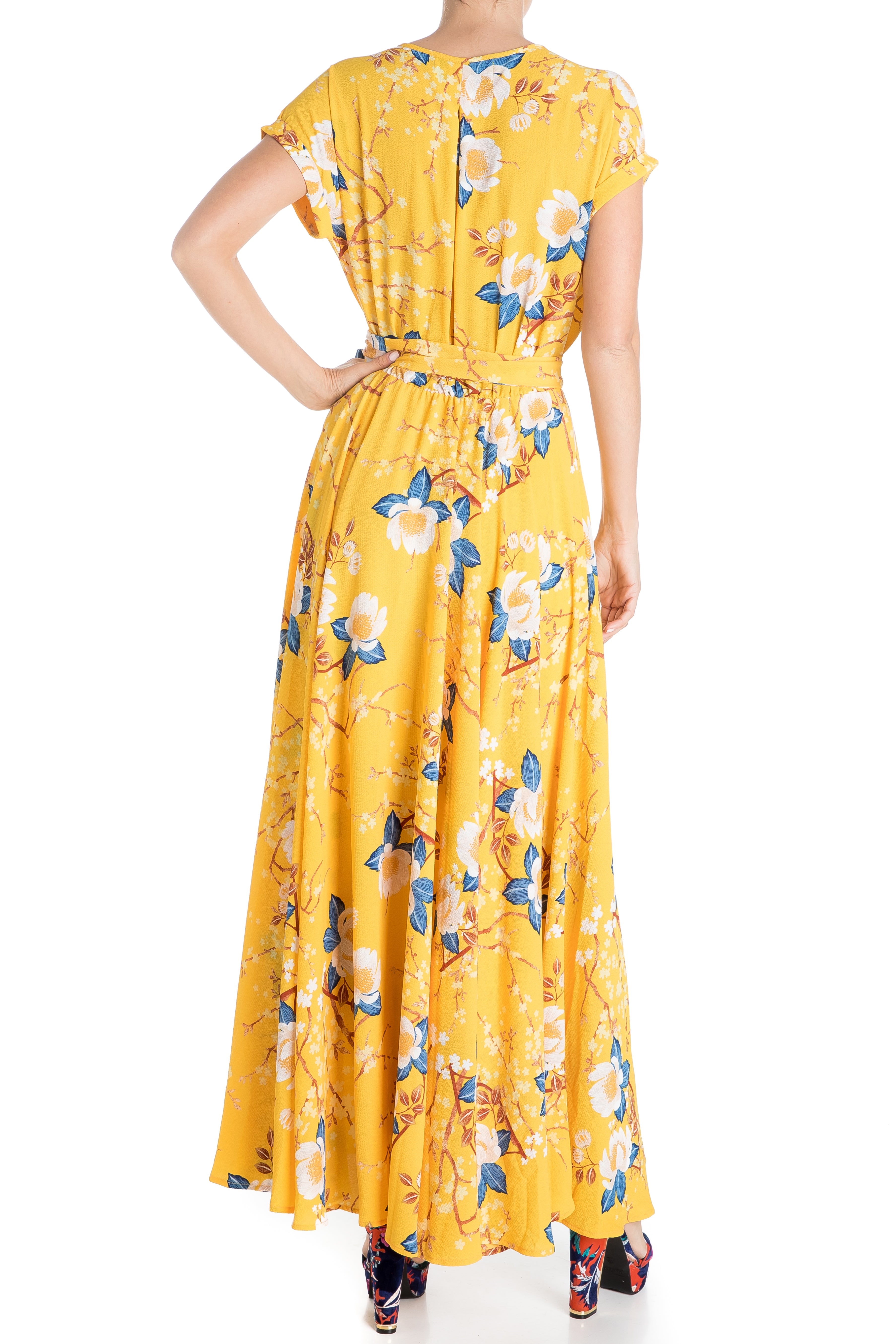  Meghan Los Angeles Jasmine Maxi Dress - Gold Lotus - Bonton