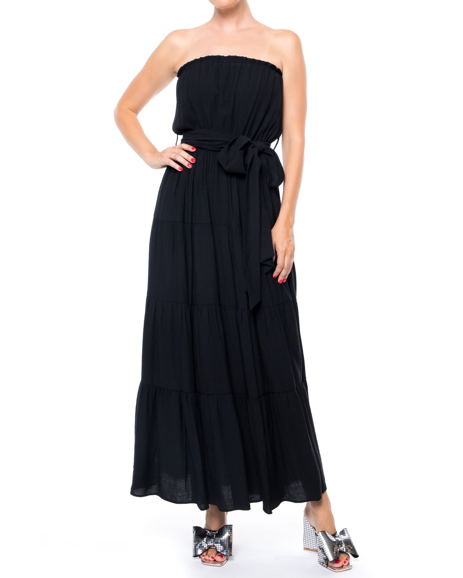  Meghan Los Angeles Makena Maxi Dress - Black - Bonton