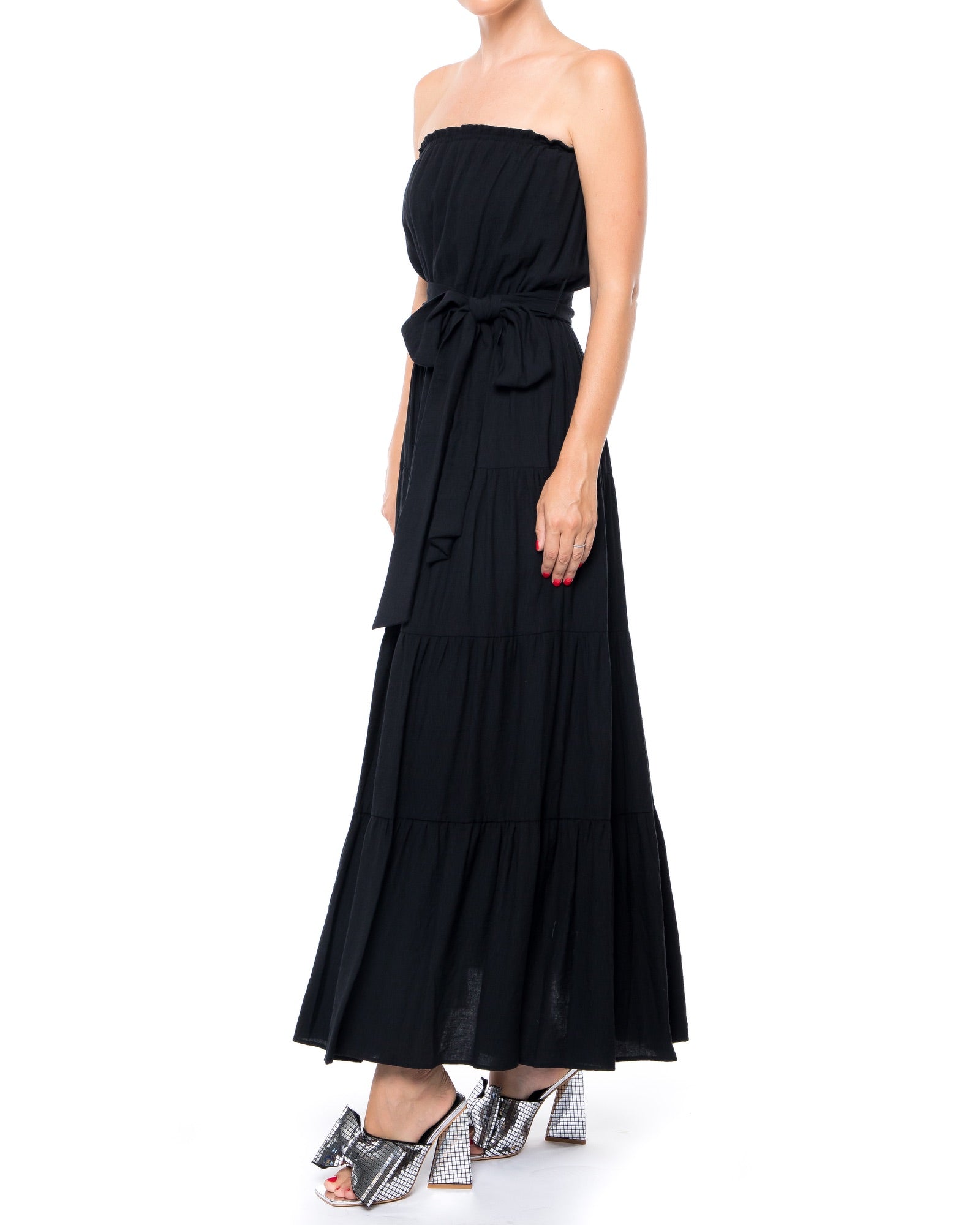  Meghan Los Angeles Makena Maxi Dress - Black - Bonton