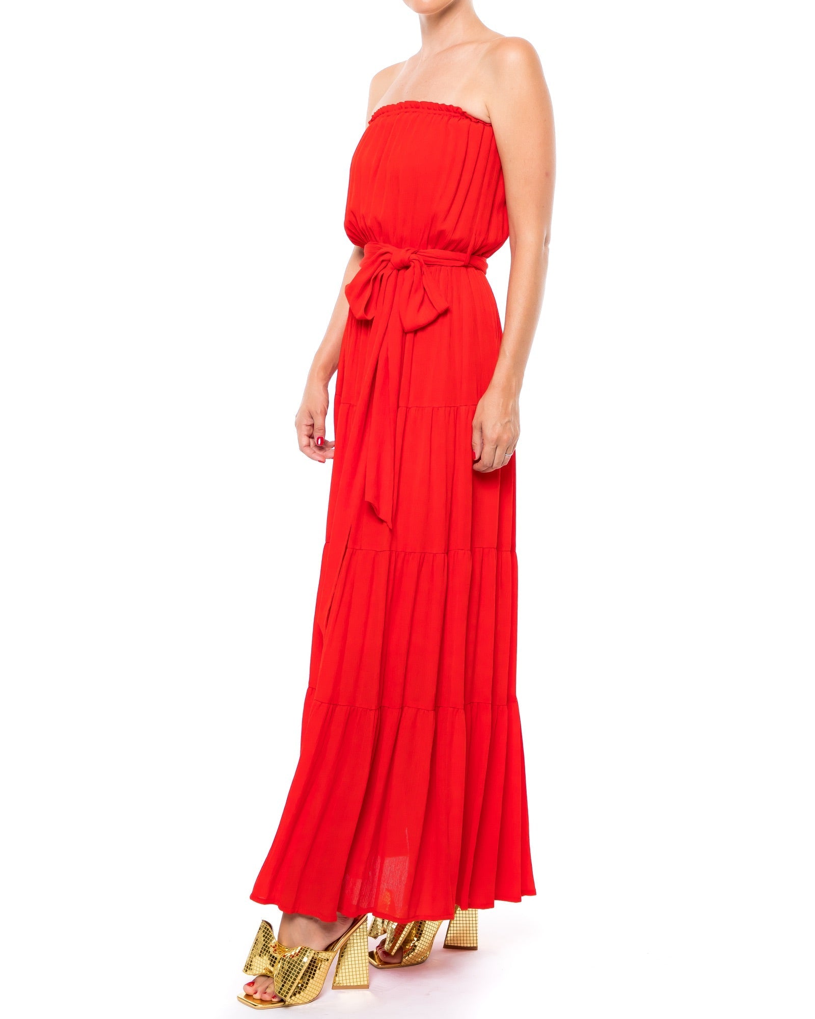  Meghan Los Angeles Makena Maxi Dress - Cherry - Bonton