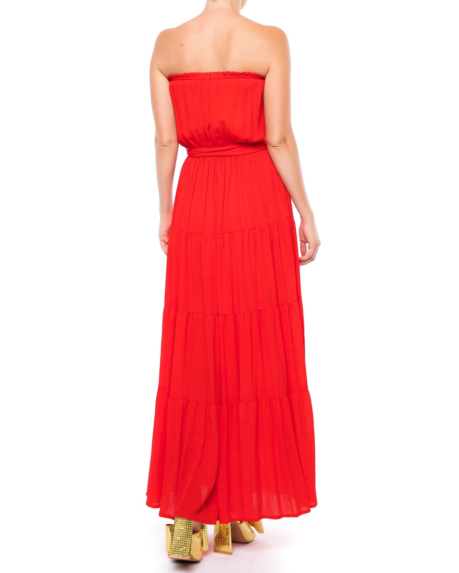  Meghan Los Angeles Makena Maxi Dress - Cherry - Bonton