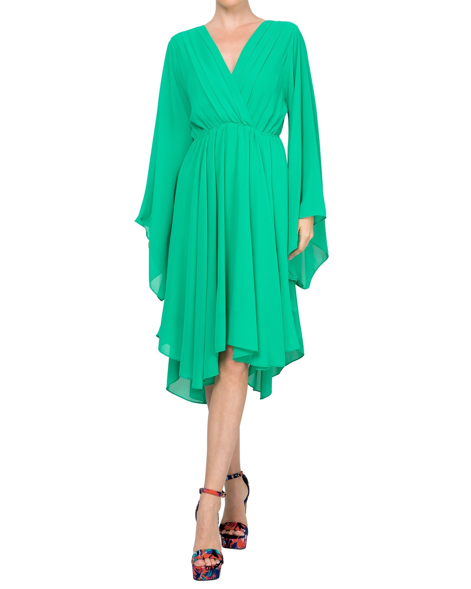  Meghan Los Angeles Meghan Sunset Dress - Emerald - Bonton