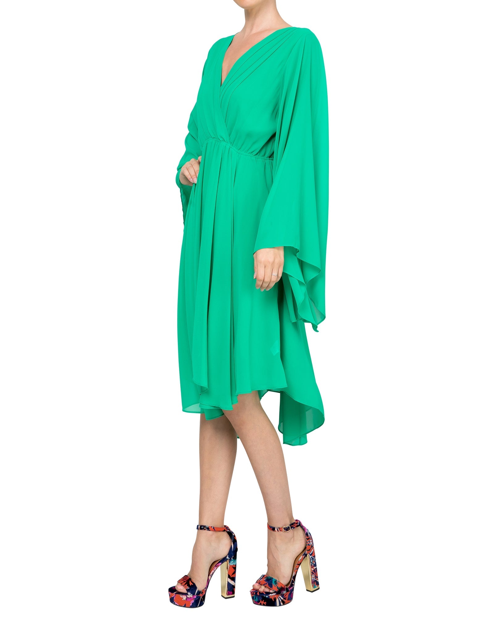  Meghan Los Angeles Meghan Sunset Dress - Emerald - Bonton