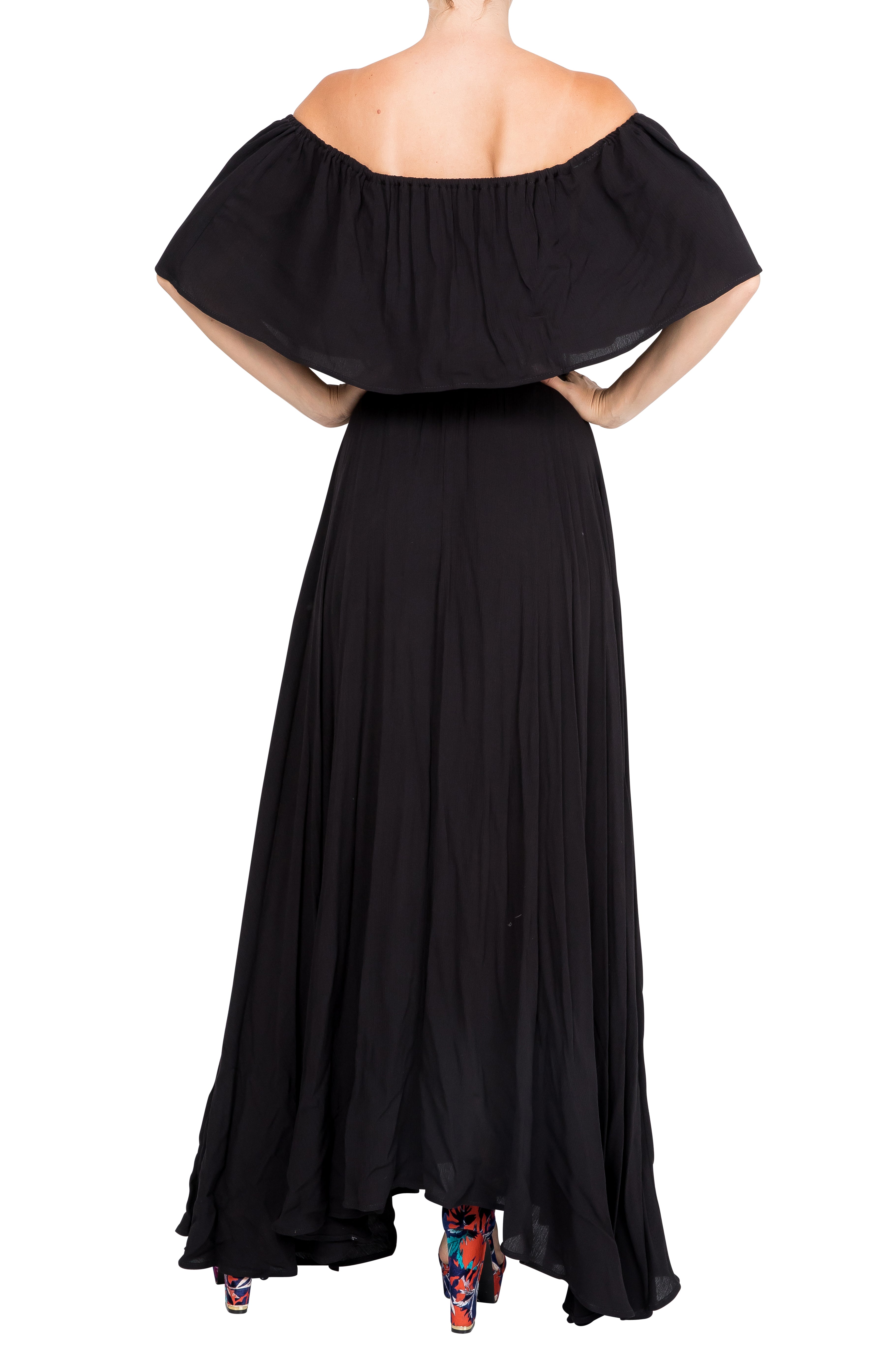  Meghan Los Angeles Morning Glory Maxi Dress - Black - Bonton