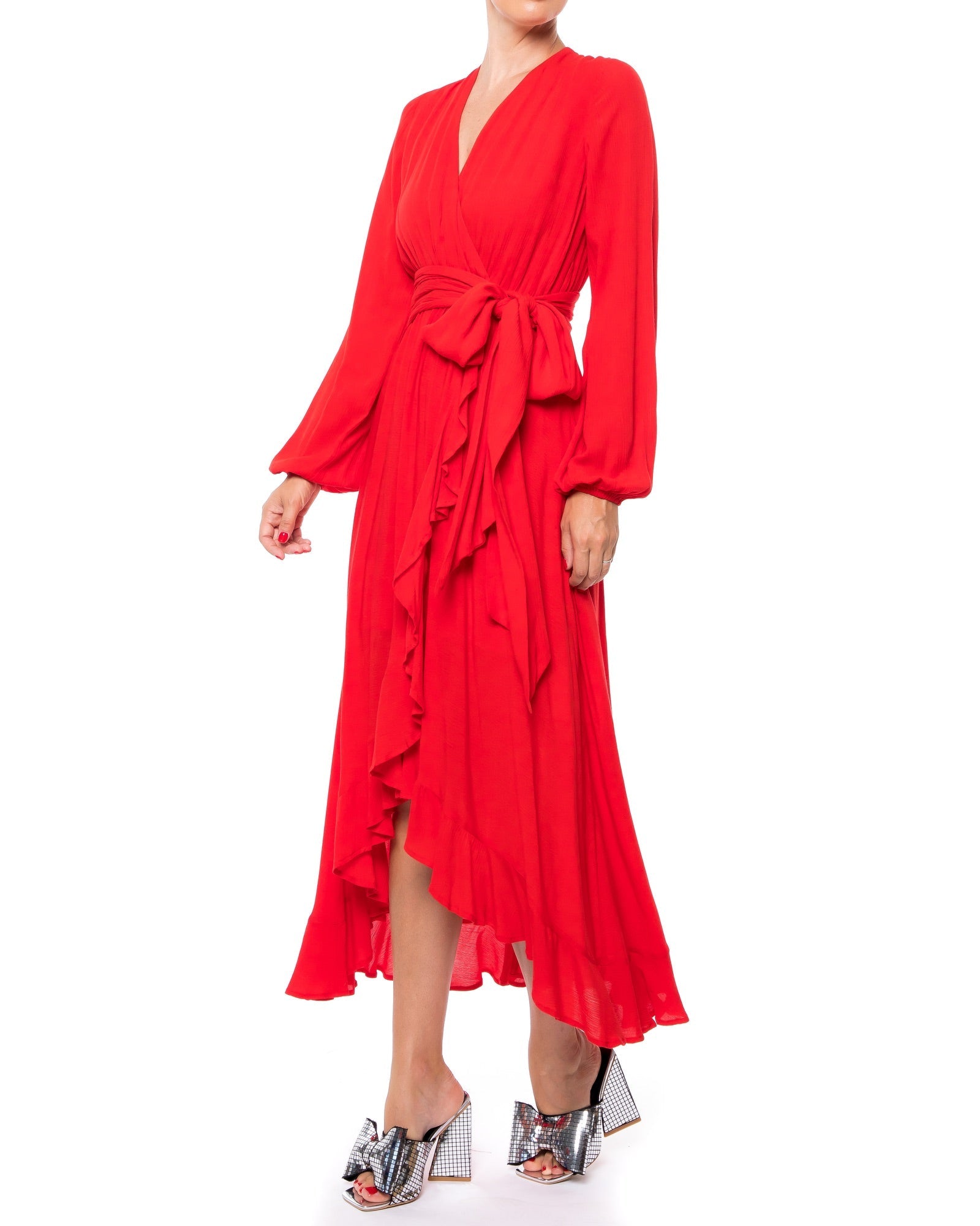  Meghan Los Angeles Meadow Maxi Dress - Cherry - Bonton