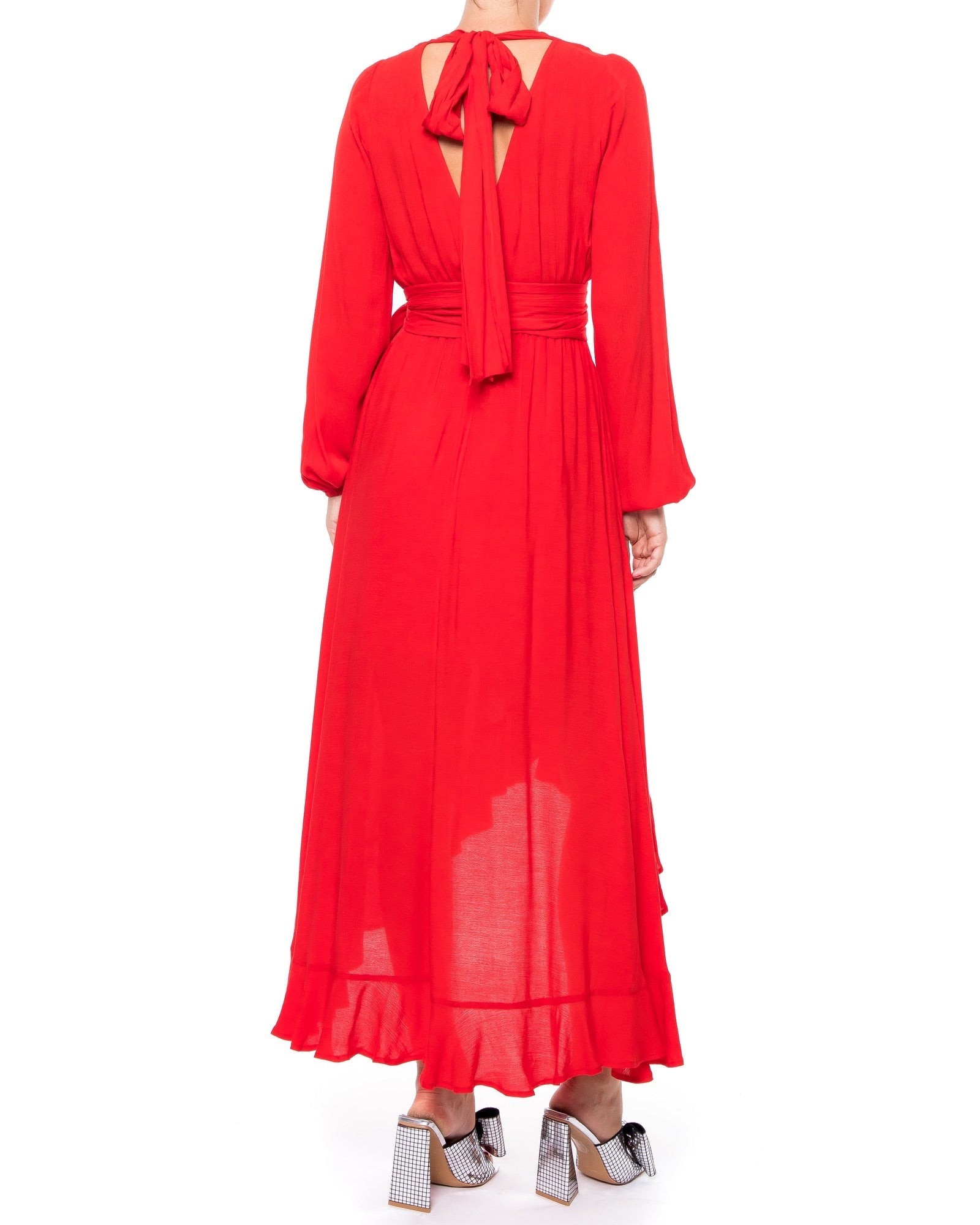  Meghan Los Angeles Meadow Maxi Dress - Cherry - Bonton