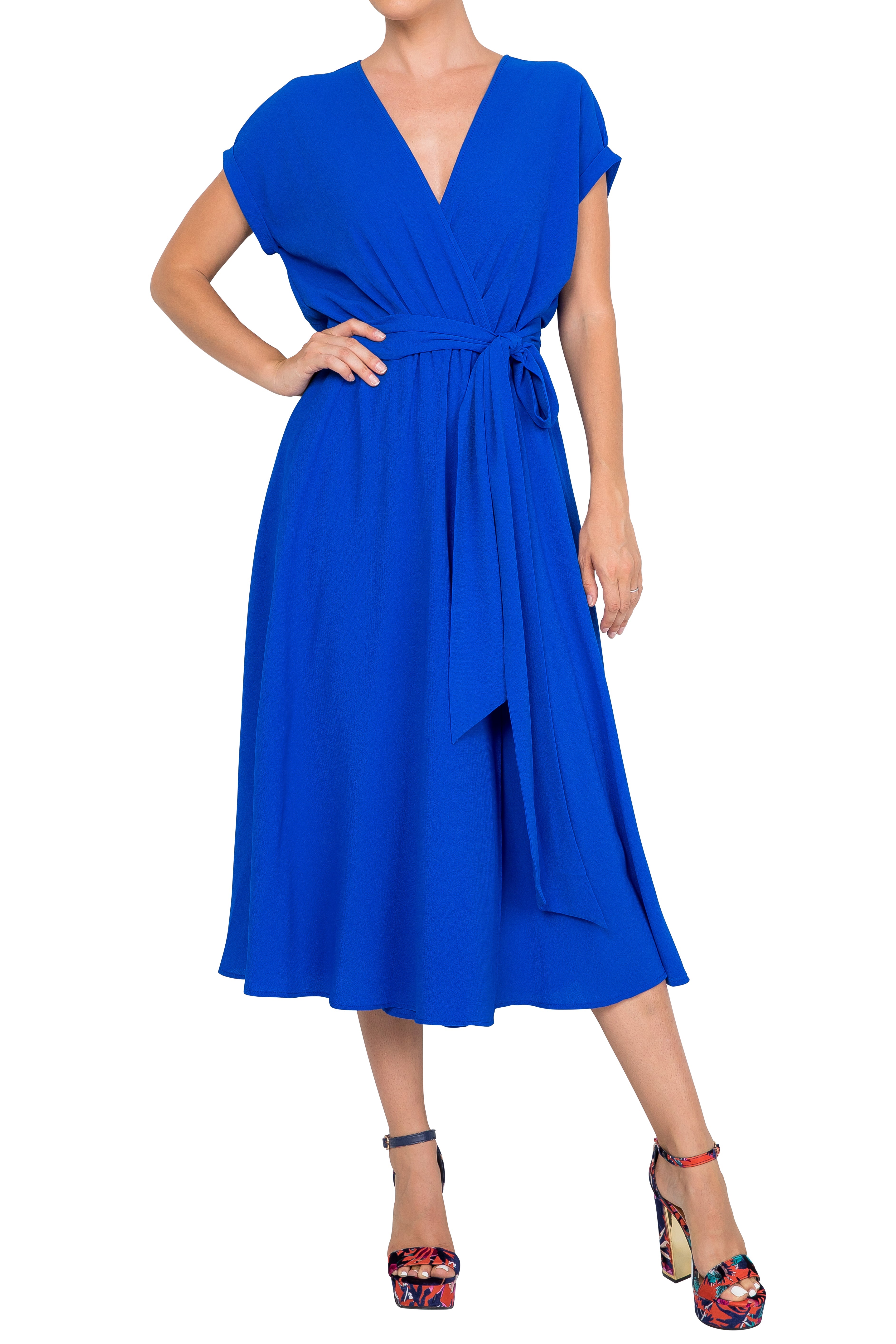  Meghan Los Angeles Jasmine Midi Dress - Royal - Bonton