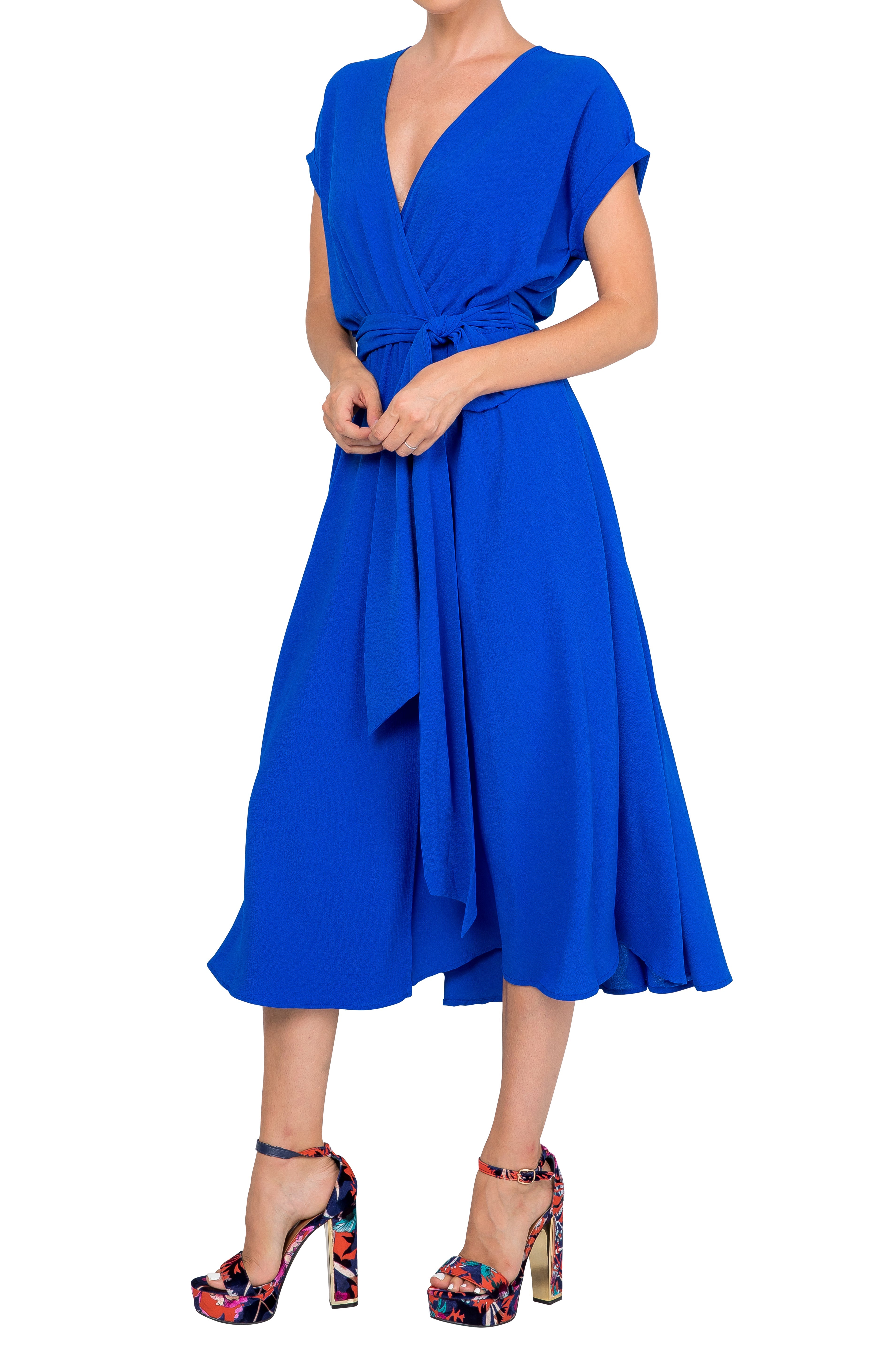  Meghan Los Angeles Jasmine Midi Dress - Royal - Bonton