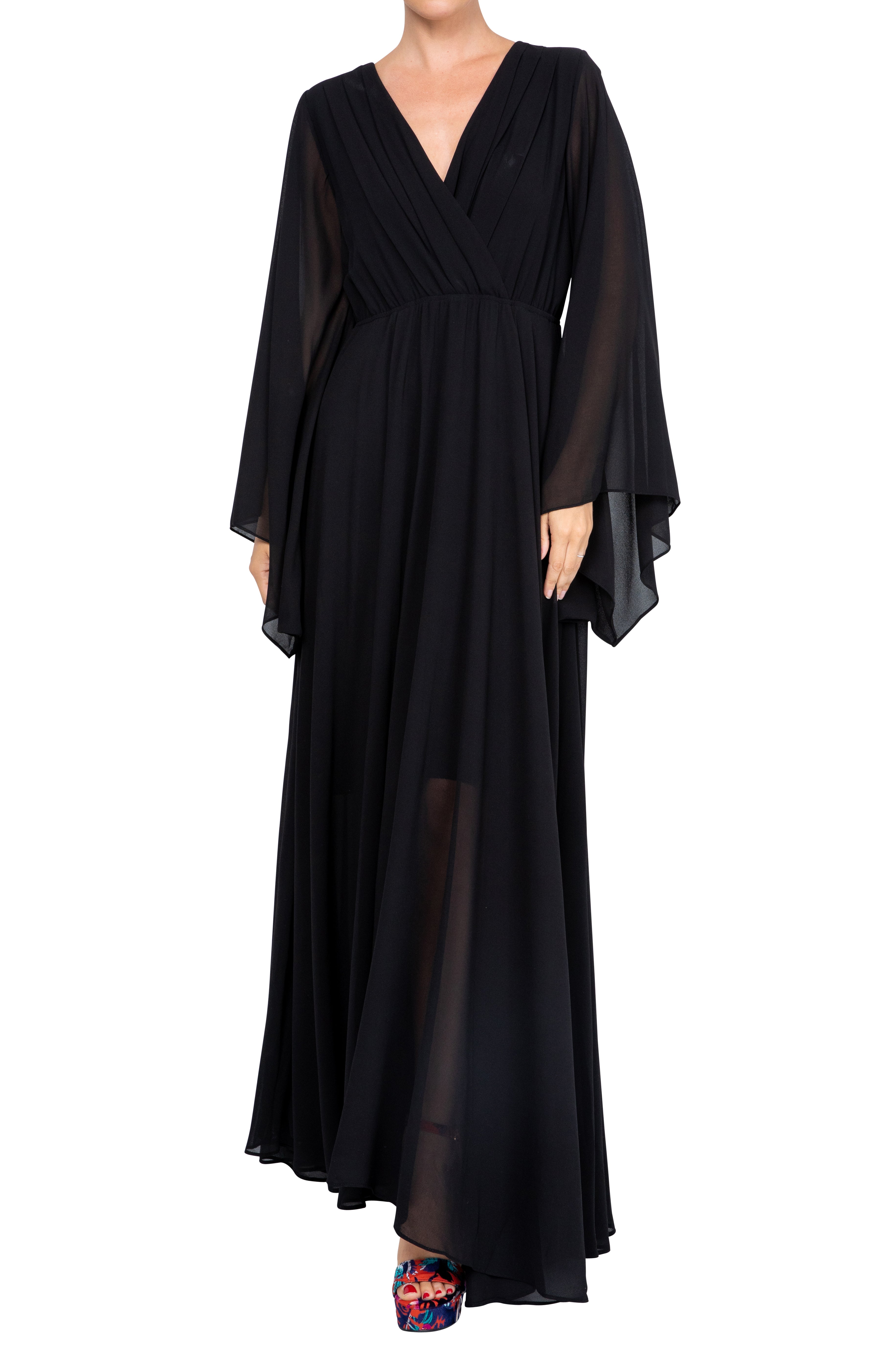  Meghan Los Angeles Sunset Maxi Dress - Black - Bonton