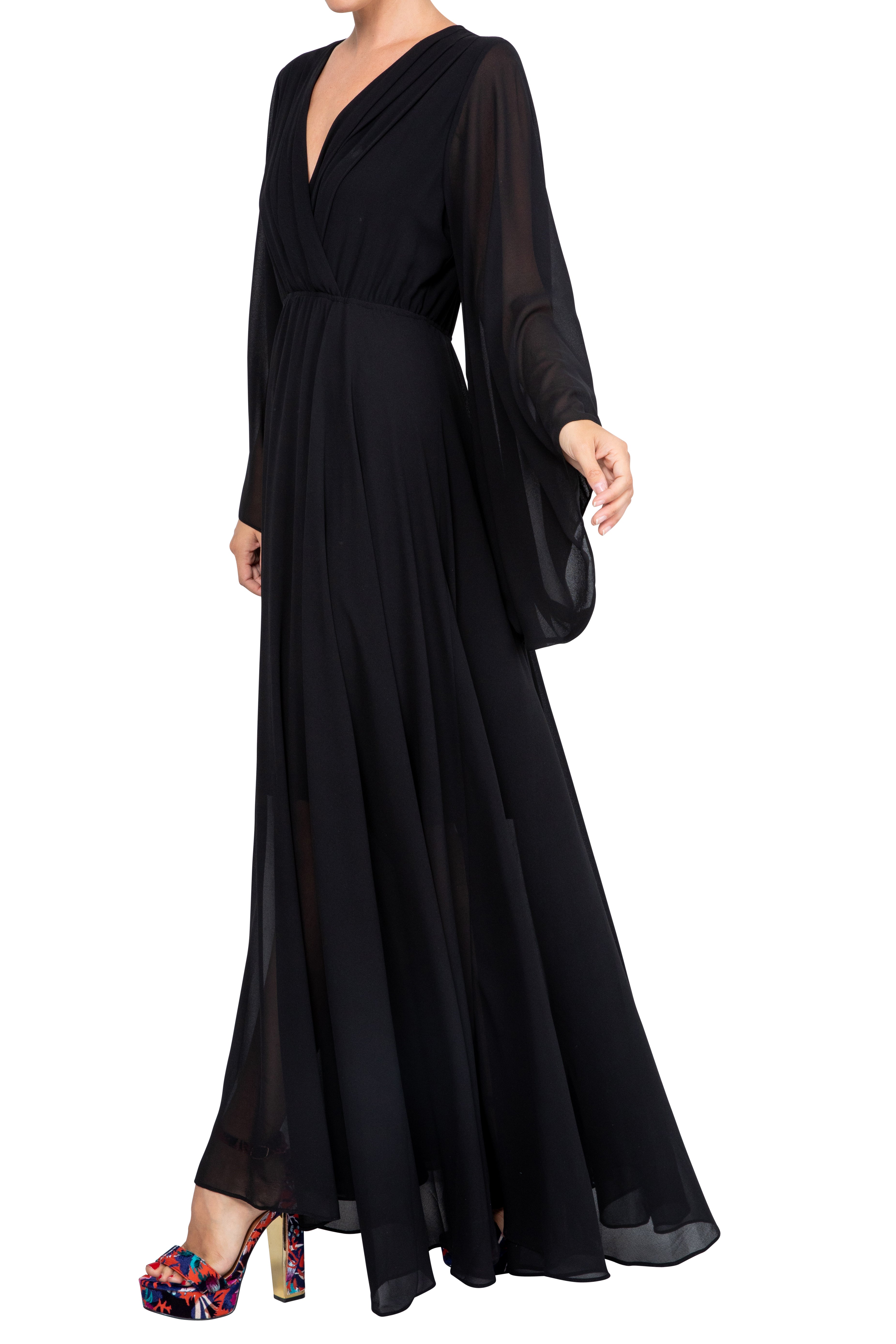  Meghan Los Angeles Sunset Maxi Dress - Black - Bonton