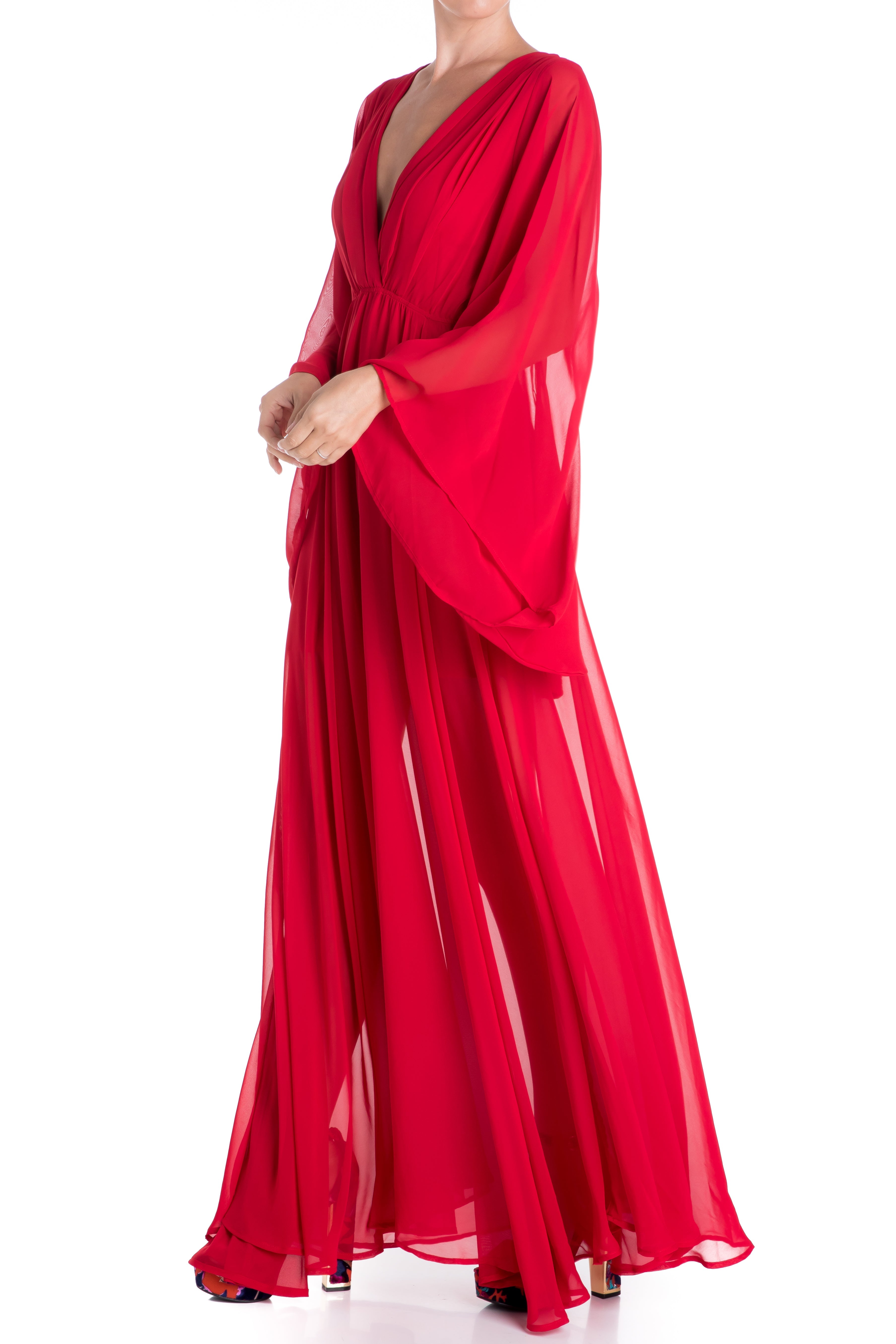  Meghan Los Angeles Sunset Maxi Dress - Cherry - Bonton