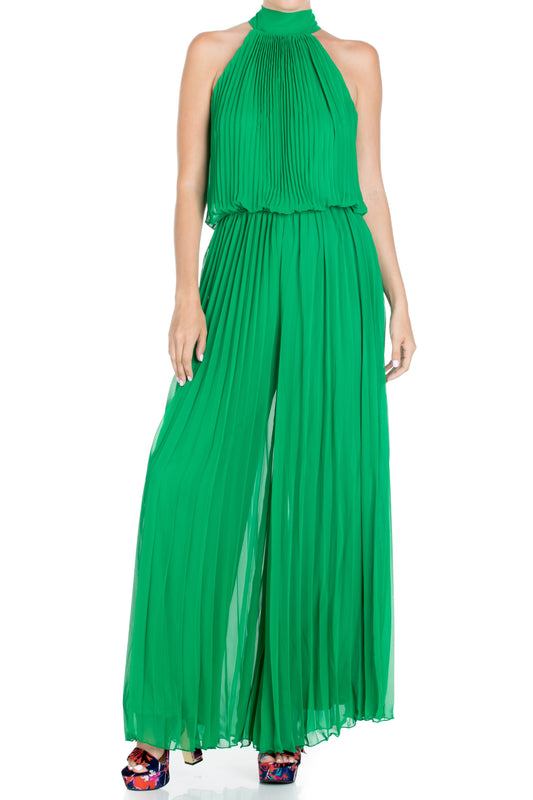 Wild Orchid Pleat Jumpsuit