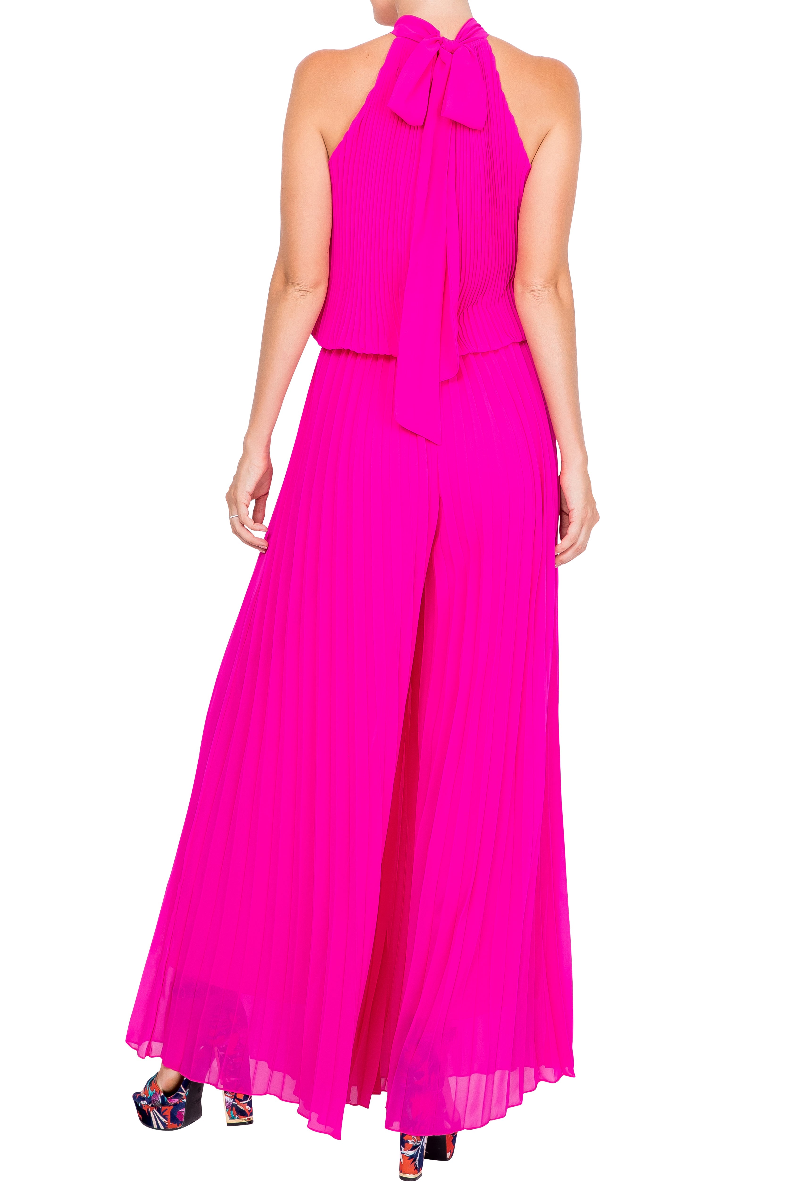  Meghan Los Angeles Wild Orchid Pleat Jumpsuit - Magenta - Bonton