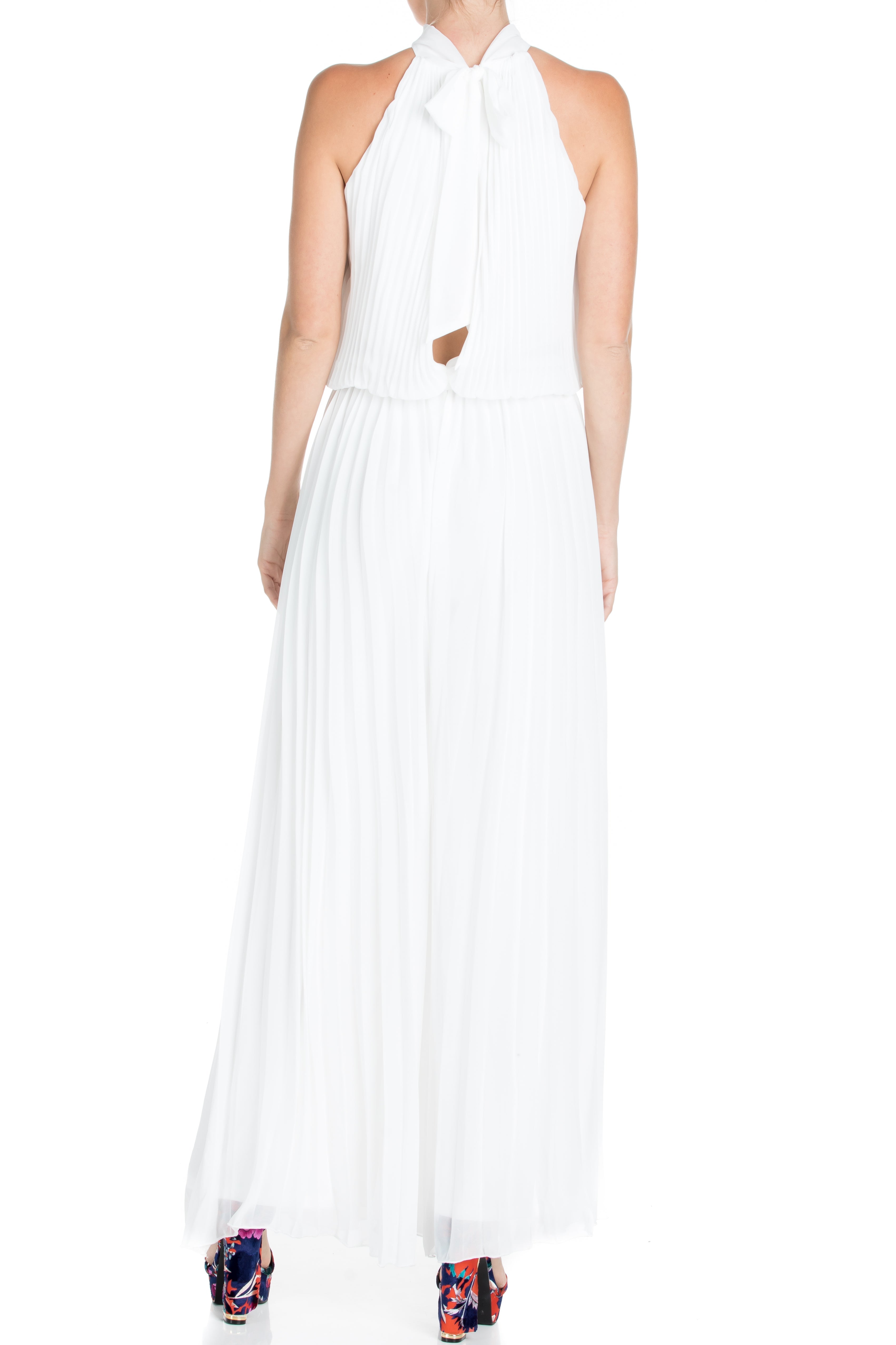  Meghan Los Angeles Wild Orchid Pleat Jumpsuit - White - Bonton