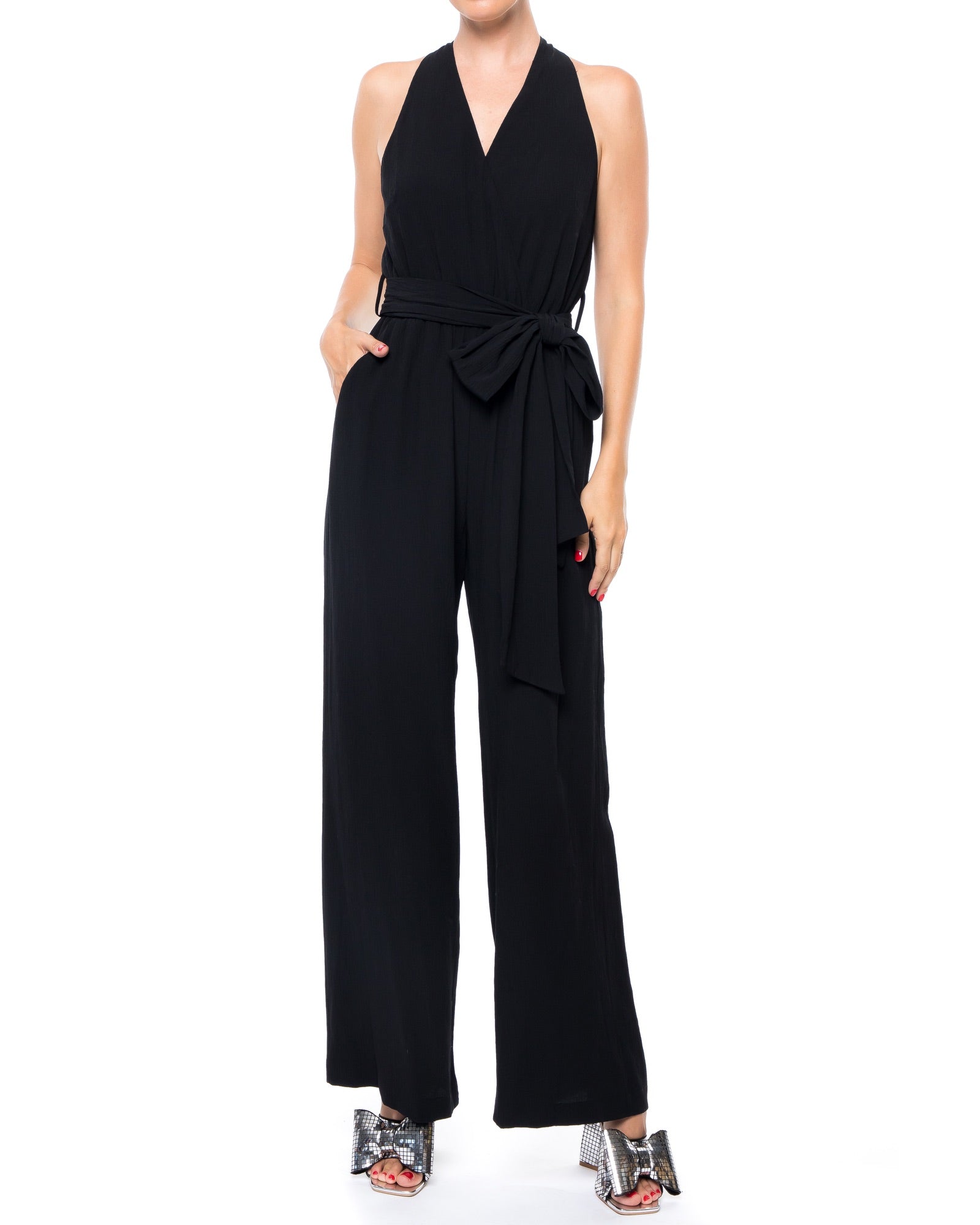  Meghan Los Angeles Meghan Disco Jumpsuit - Black - Bonton