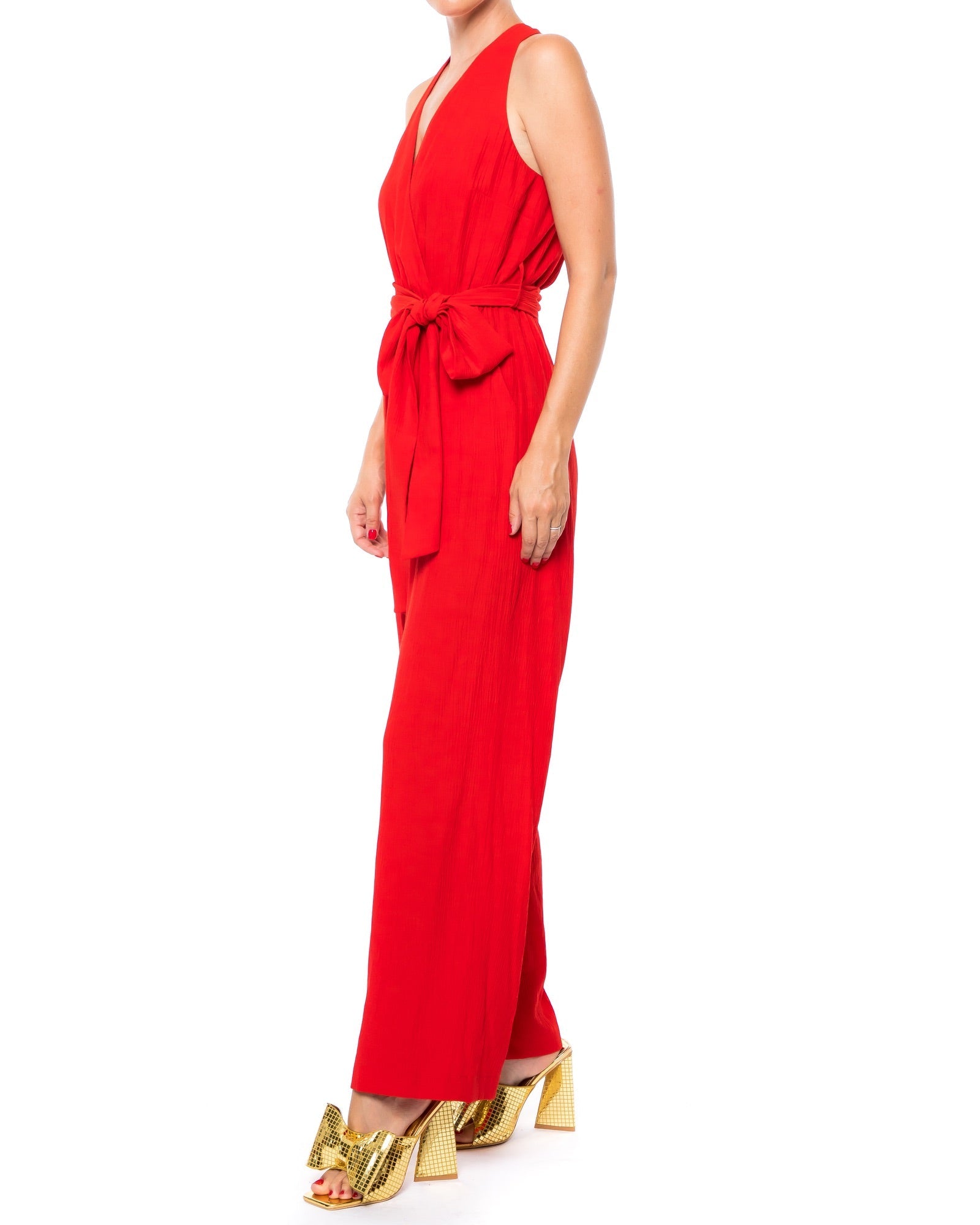  Meghan Los Angeles Meghan Disco Jumpsuit - Cherry - Bonton