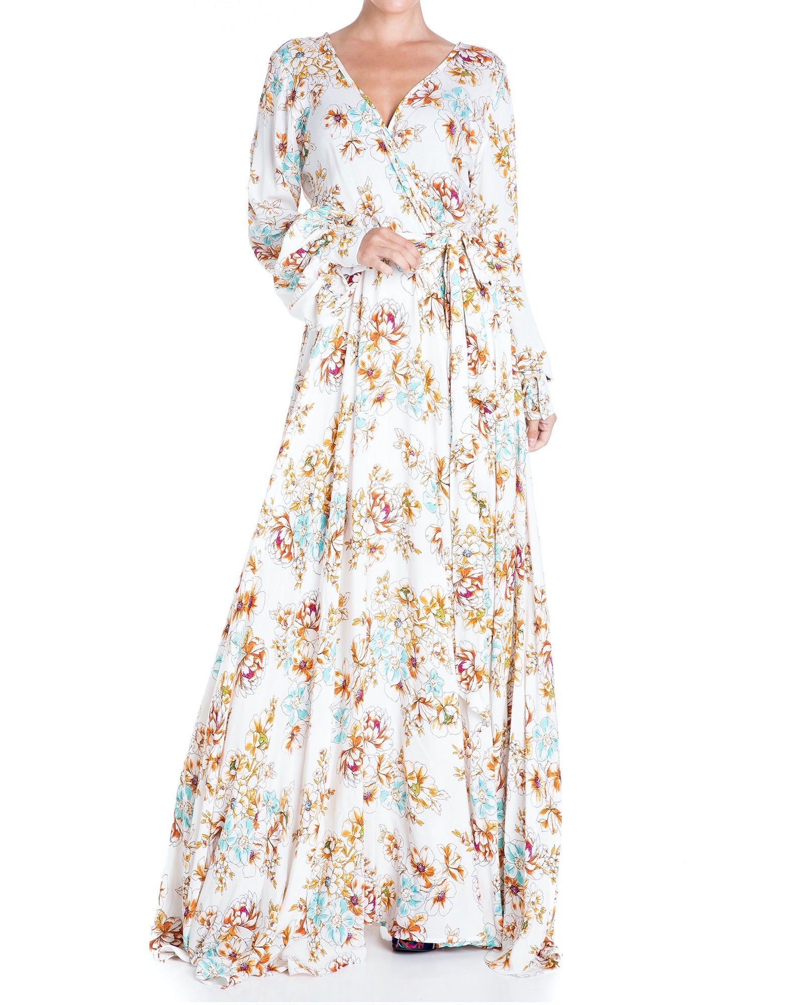  Meghan Los Angeles LilyPad Maxi Dress - Begonia Ivory - Bonton