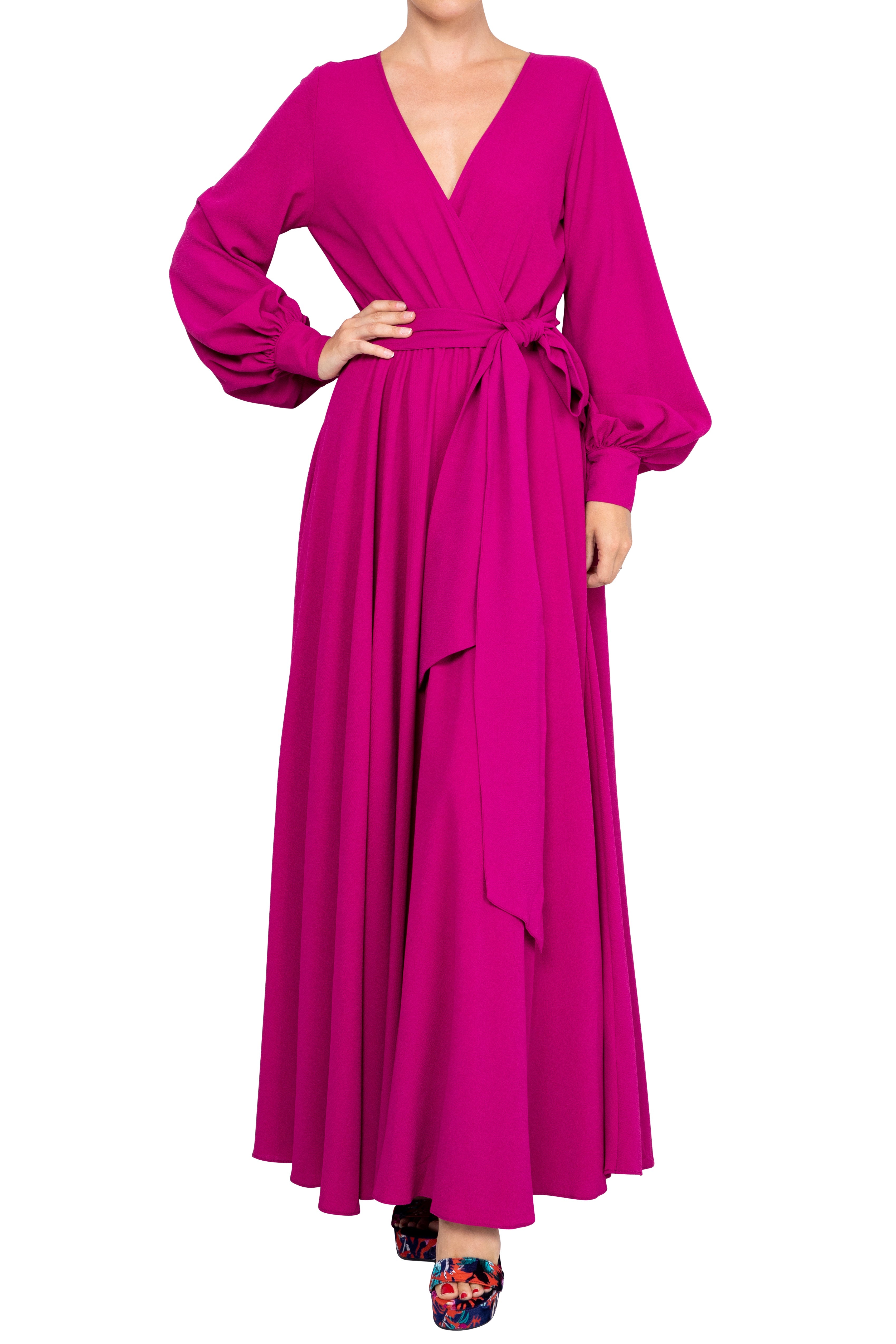  Meghan Los Angeles LilyPad Maxi Dress - Cranberry - Bonton