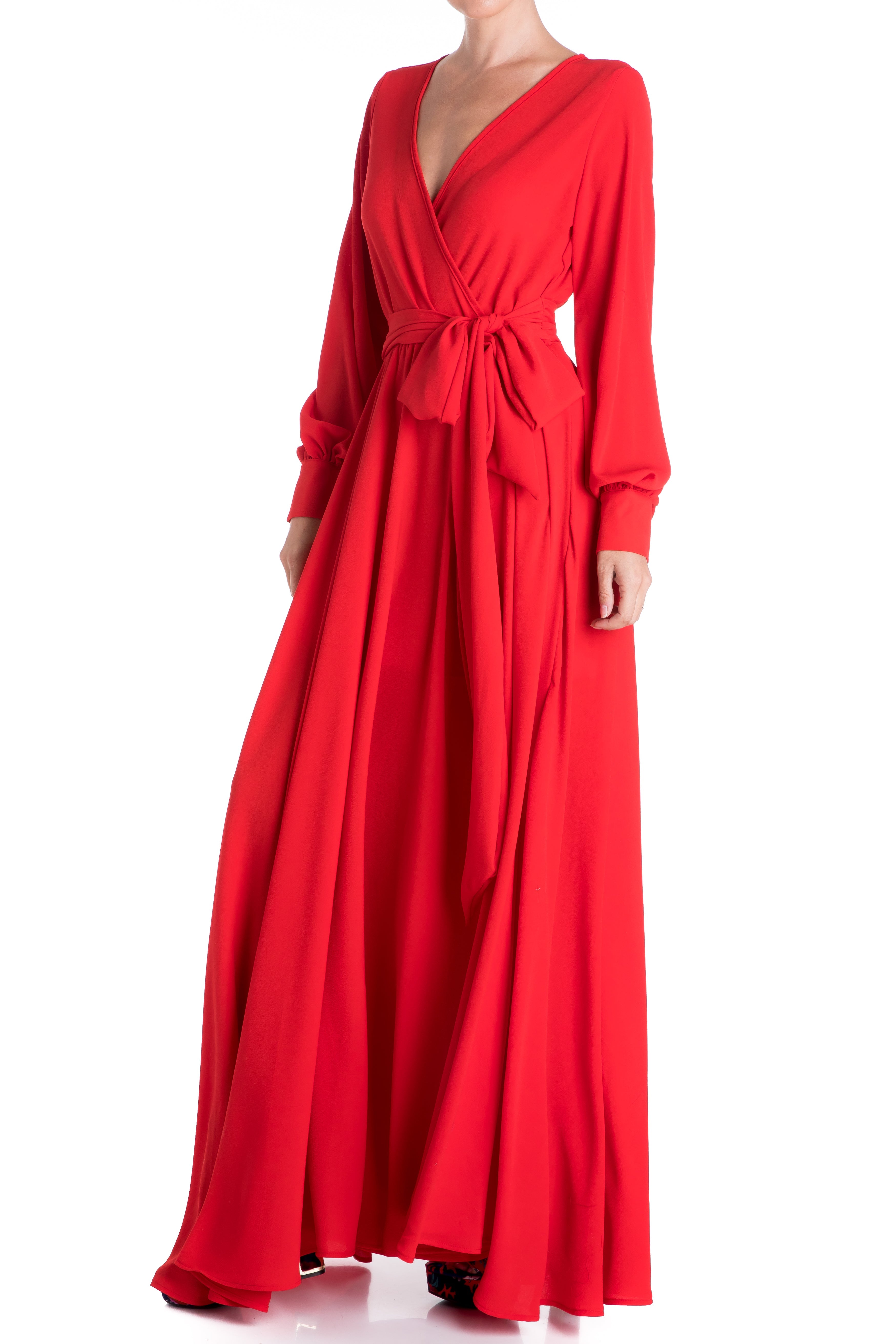  Meghan Los Angeles LilyPad Maxi Dress - Cherry - Bonton