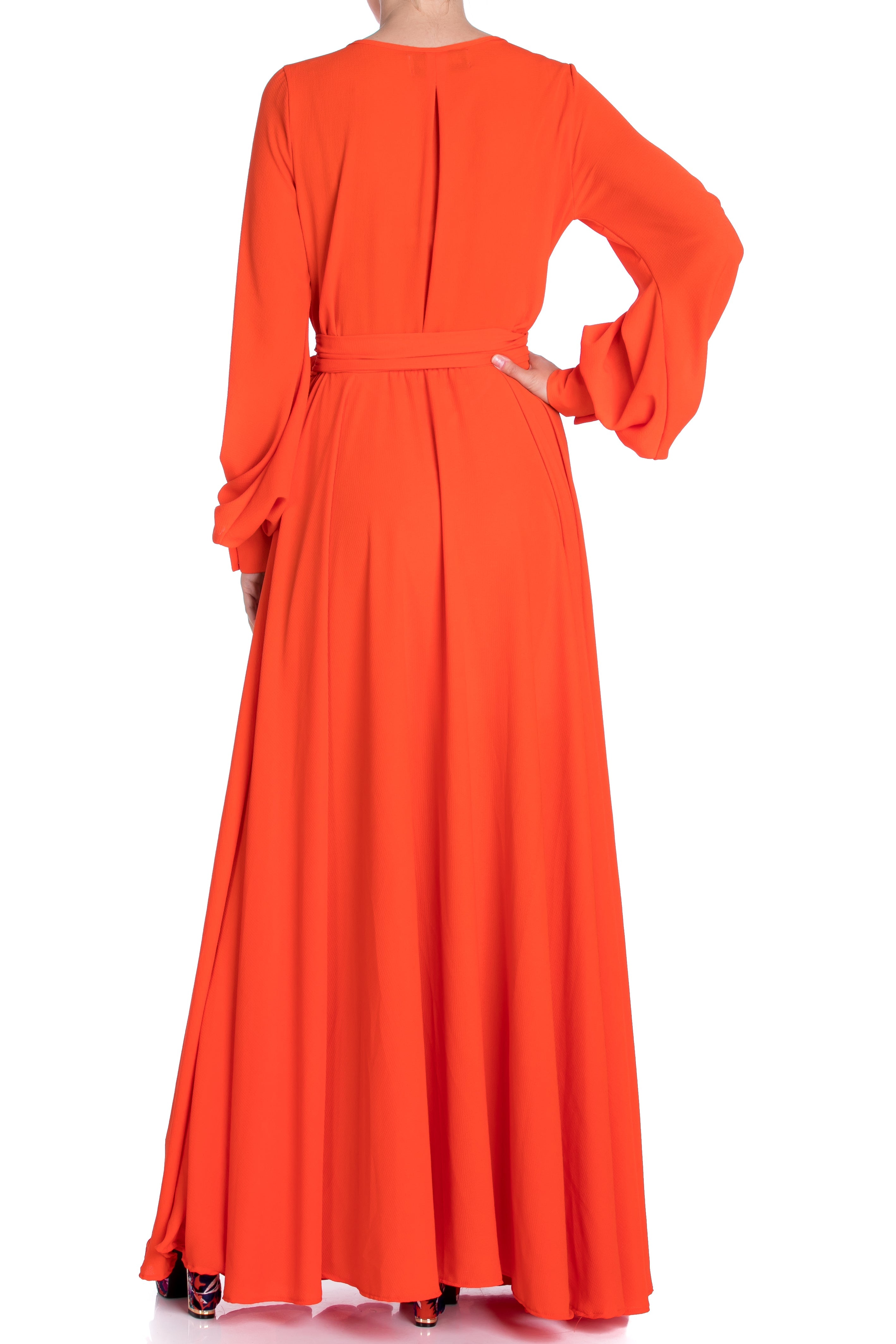  Meghan Los Angeles LilyPad Maxi Dress - Flame - Bonton