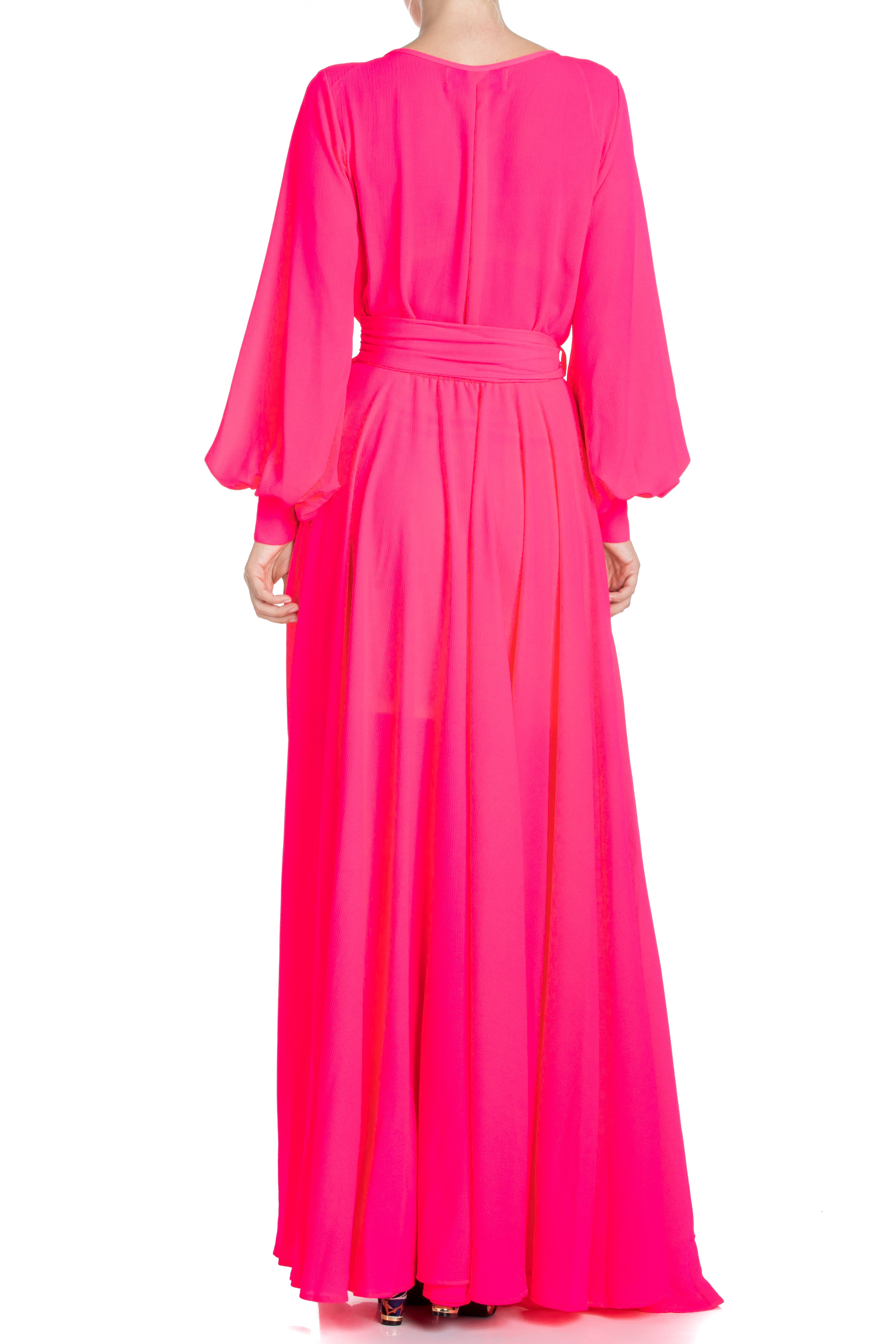  Meghan Los Angeles LilyPad Maxi Dress - Neon Pink - Bonton