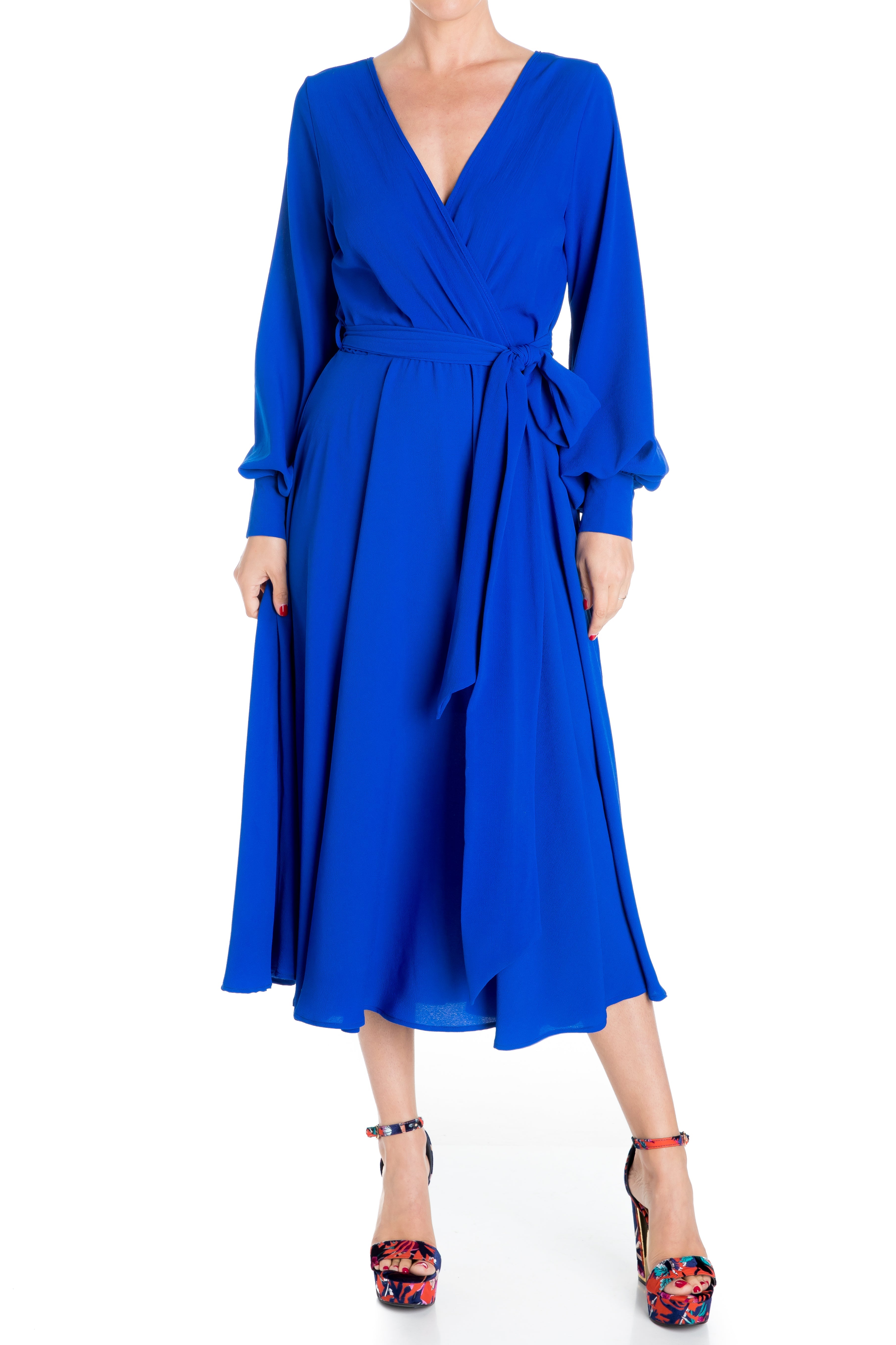  Meghan Los Angeles LilyPad Midi Dress - Royal - Bonton