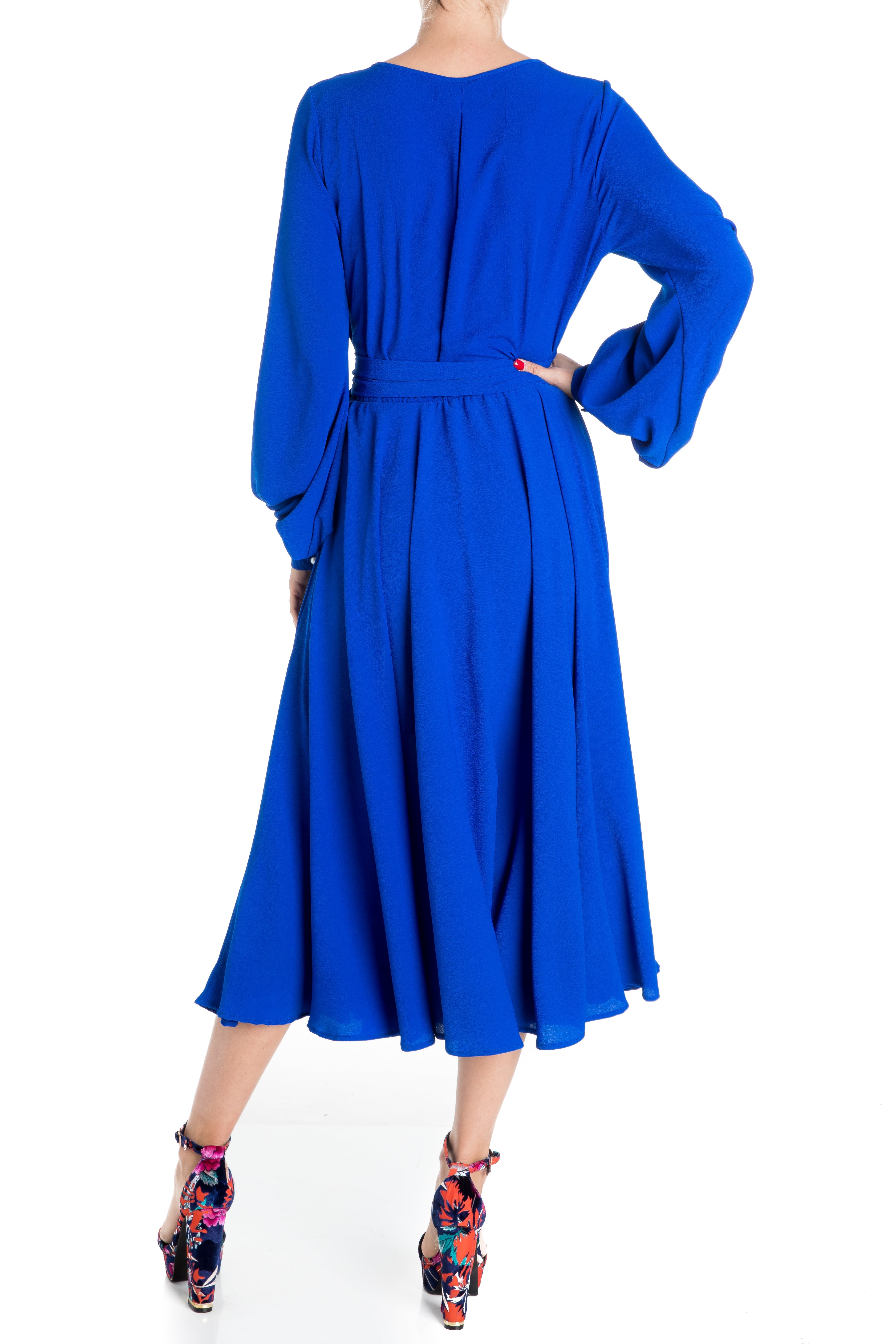  Meghan Los Angeles LilyPad Midi Dress - Royal - Bonton