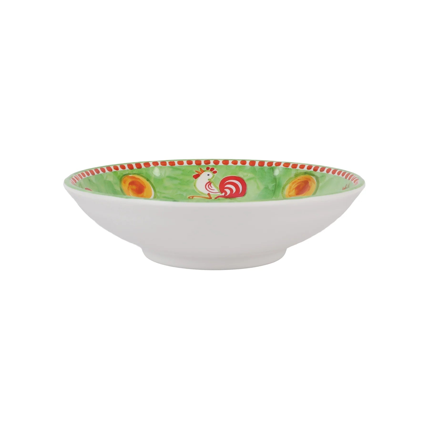  Vietri Melamine Campagna Gallina Pasta Bowl - Green - Bonton