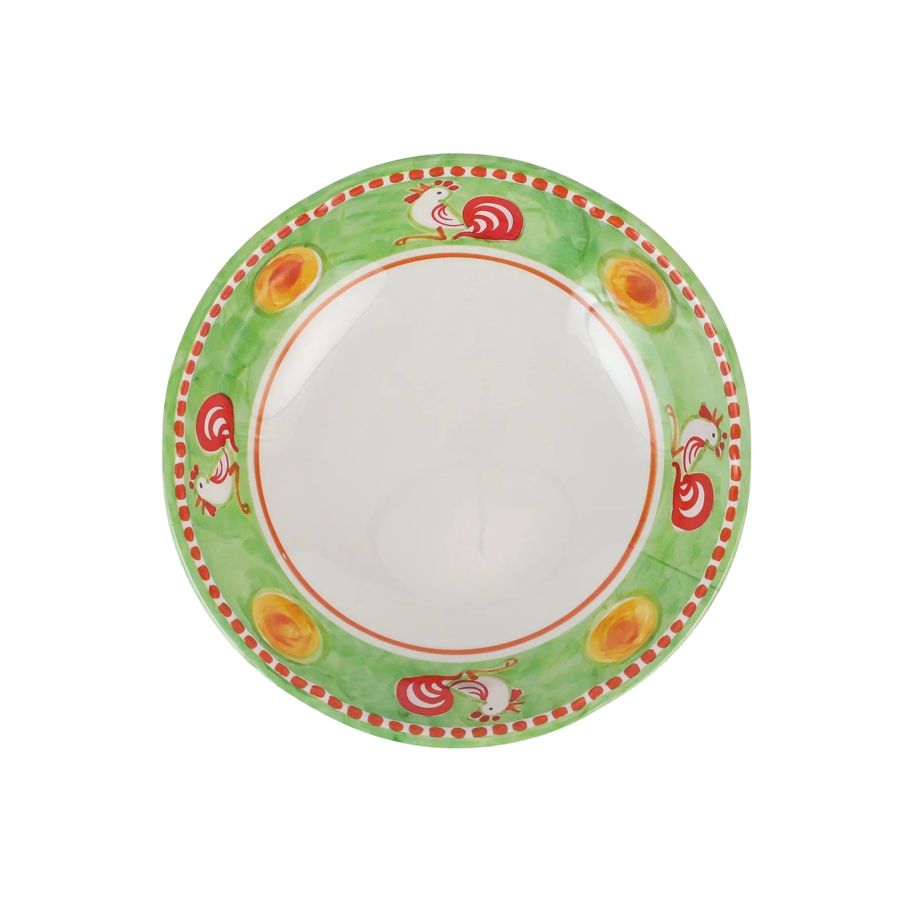  Vietri Melamine Campagna Gallina Pasta Bowl - Green - Bonton