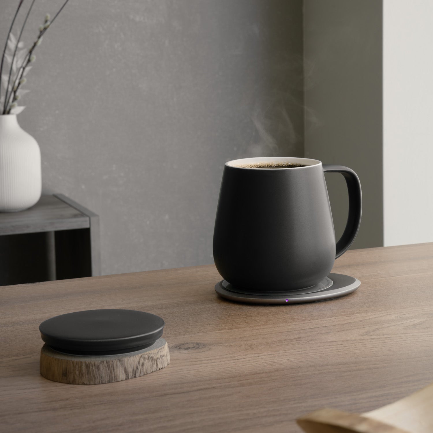  OHOM Ui+ Self-Heating Mug Set - Inkstone Black - Bonton