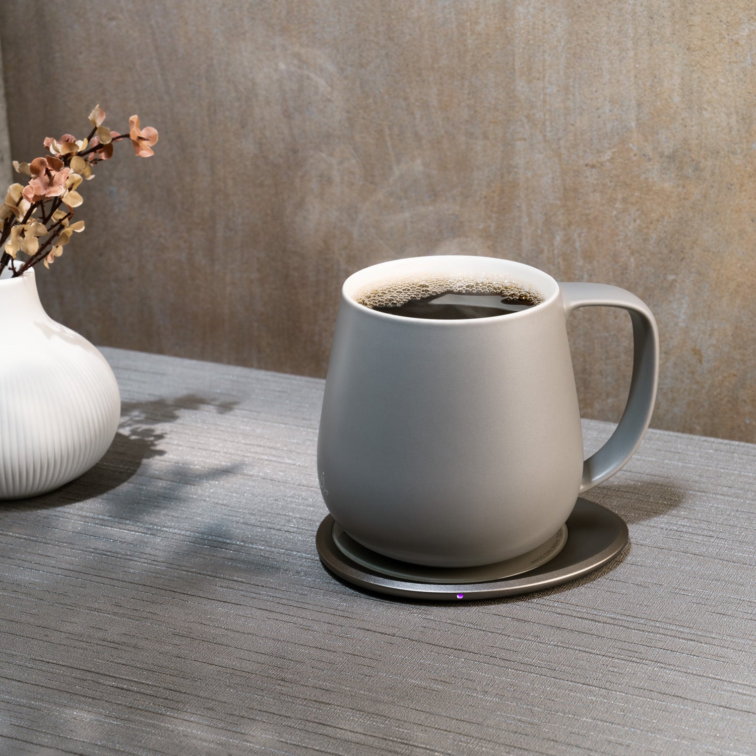  OHOM Ui+ Self-Heating Mug Set - Soft Gray - Bonton